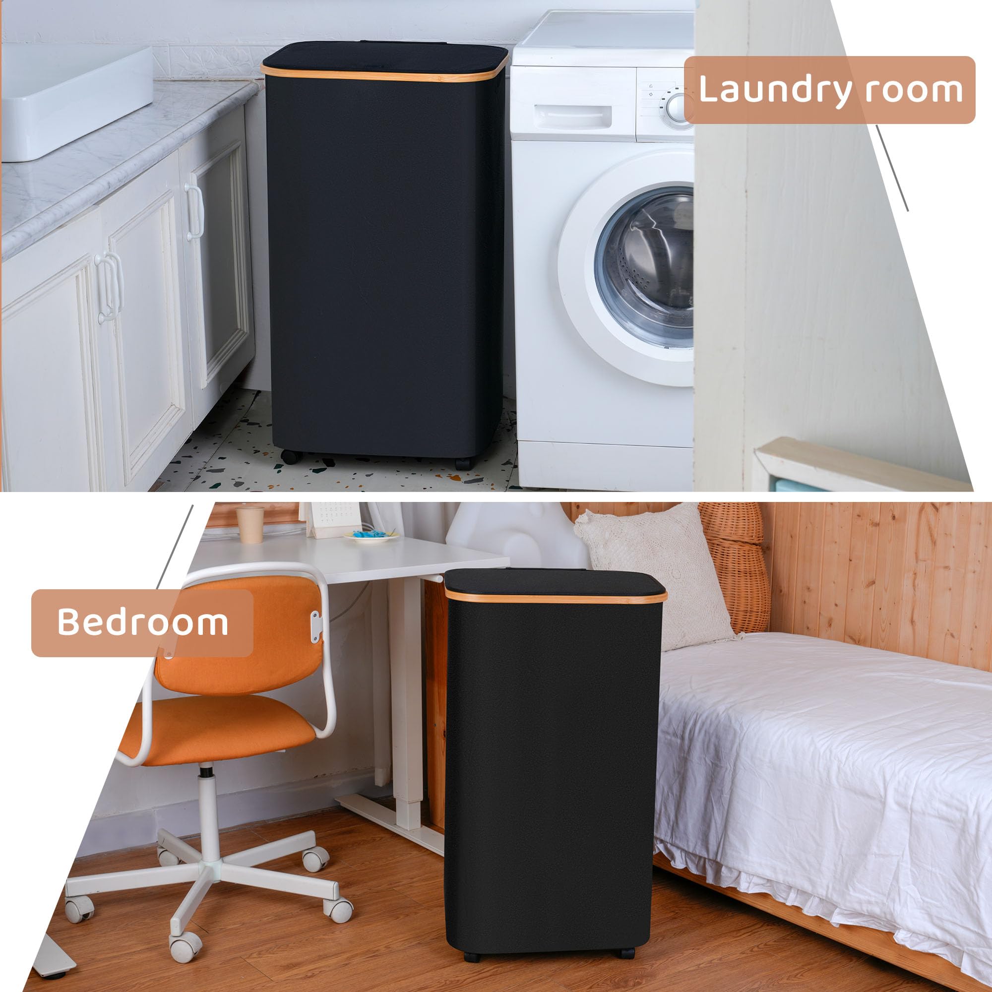 Laundry Basket with Wheels
