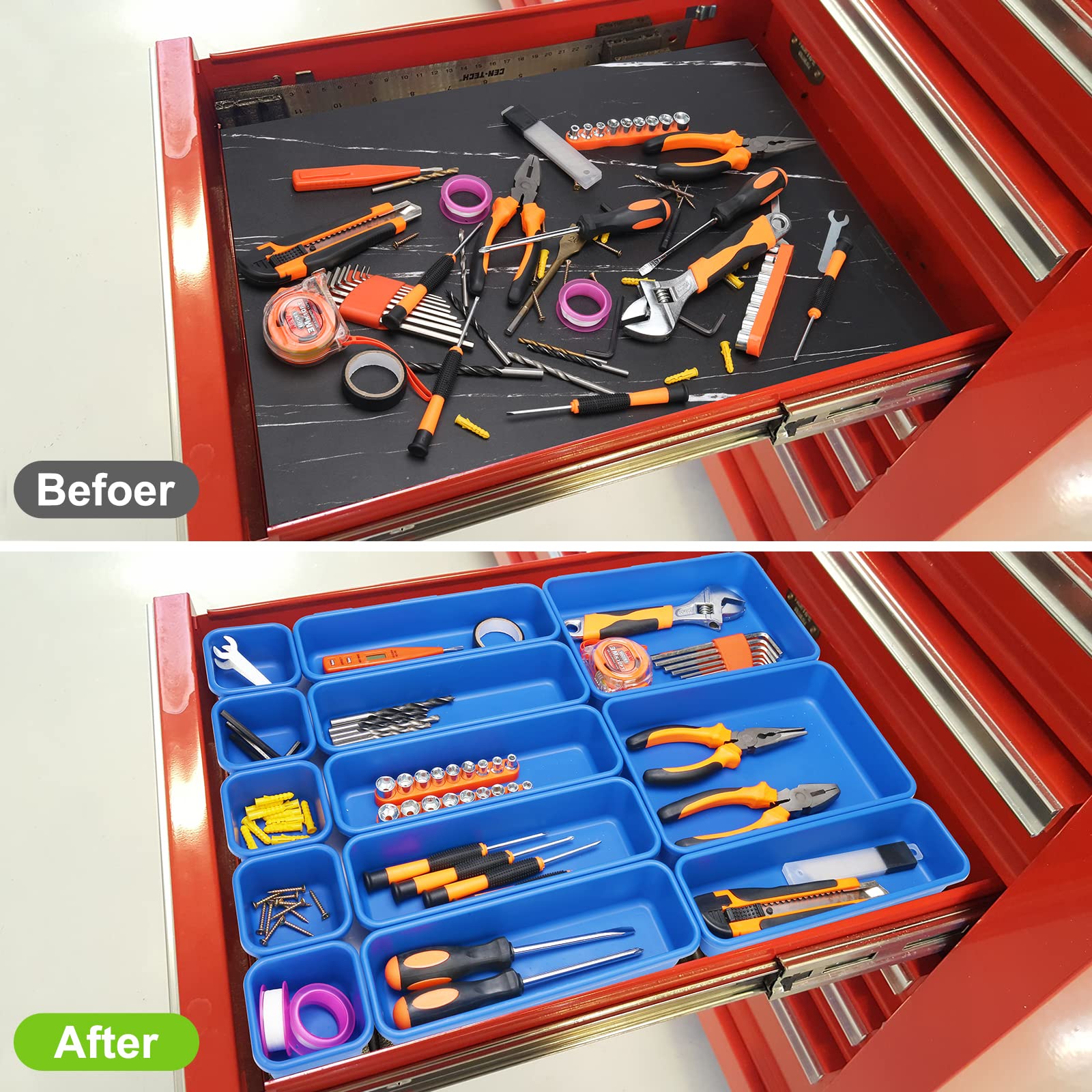 42 Pack Tool Box Organizer Tool Tray Dividers (42 Count)