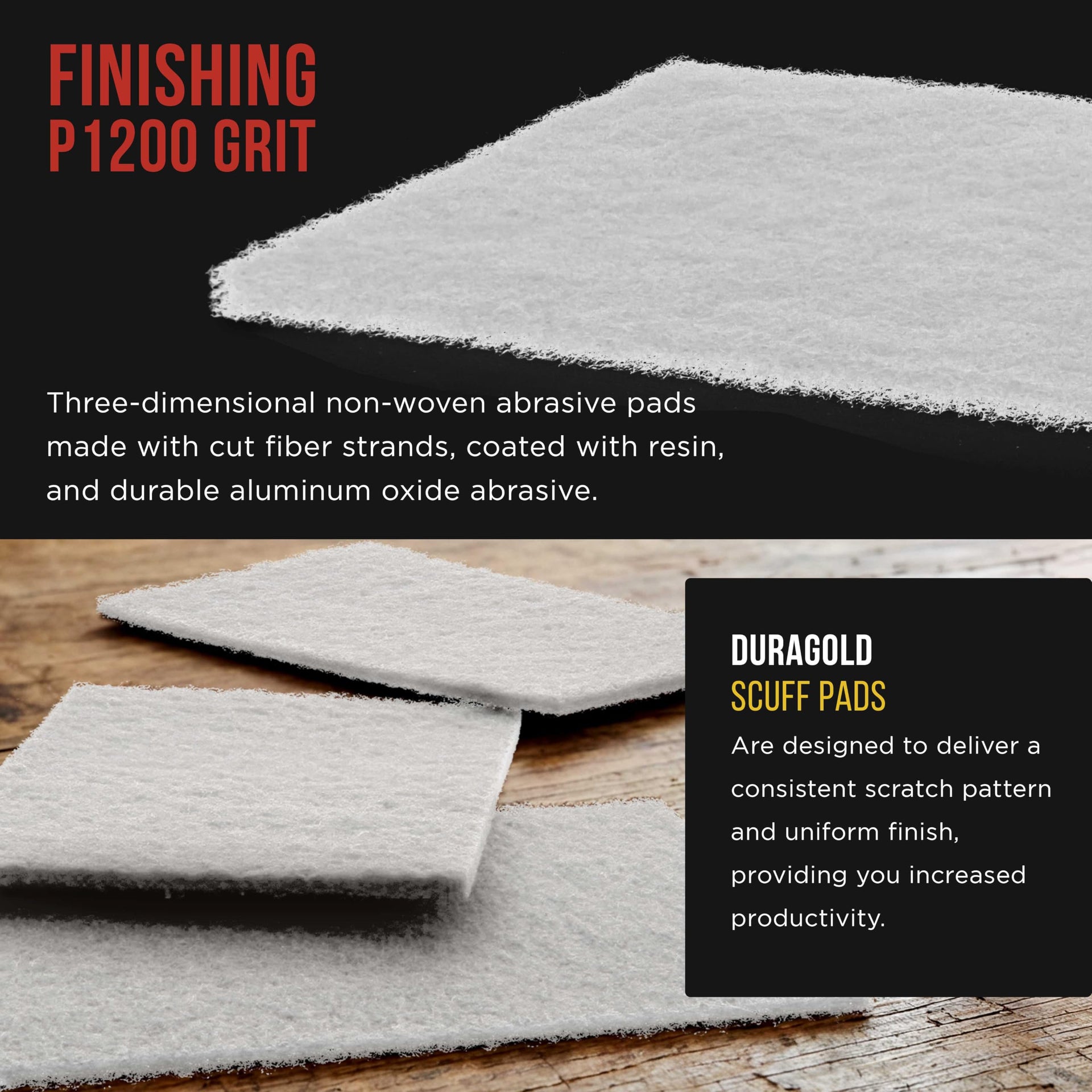 Premium 6" x 9" White Light Duty Scuff Pads (10 Count)
