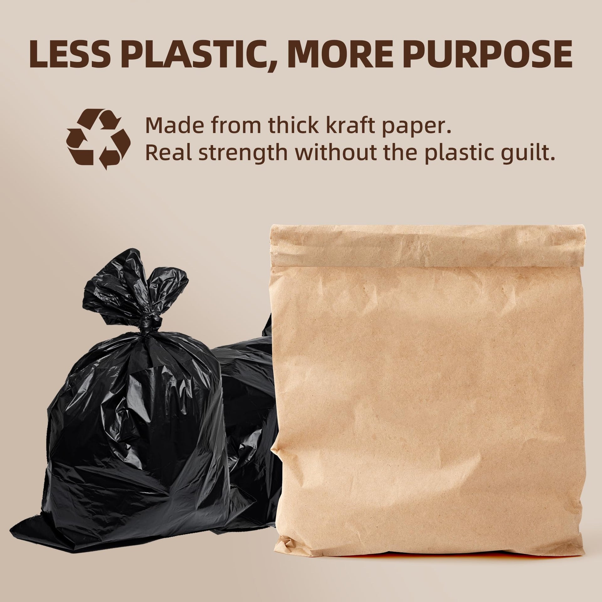 20-Pack) Calvana Super Strong Compactor Bags, Heavy-Duty Kitchen Paper Trash Bags with Leak Proof Plastic Liner, Reinforced Bottom, Fits GE Model Compactors with Rectangular Containers (20 Count)