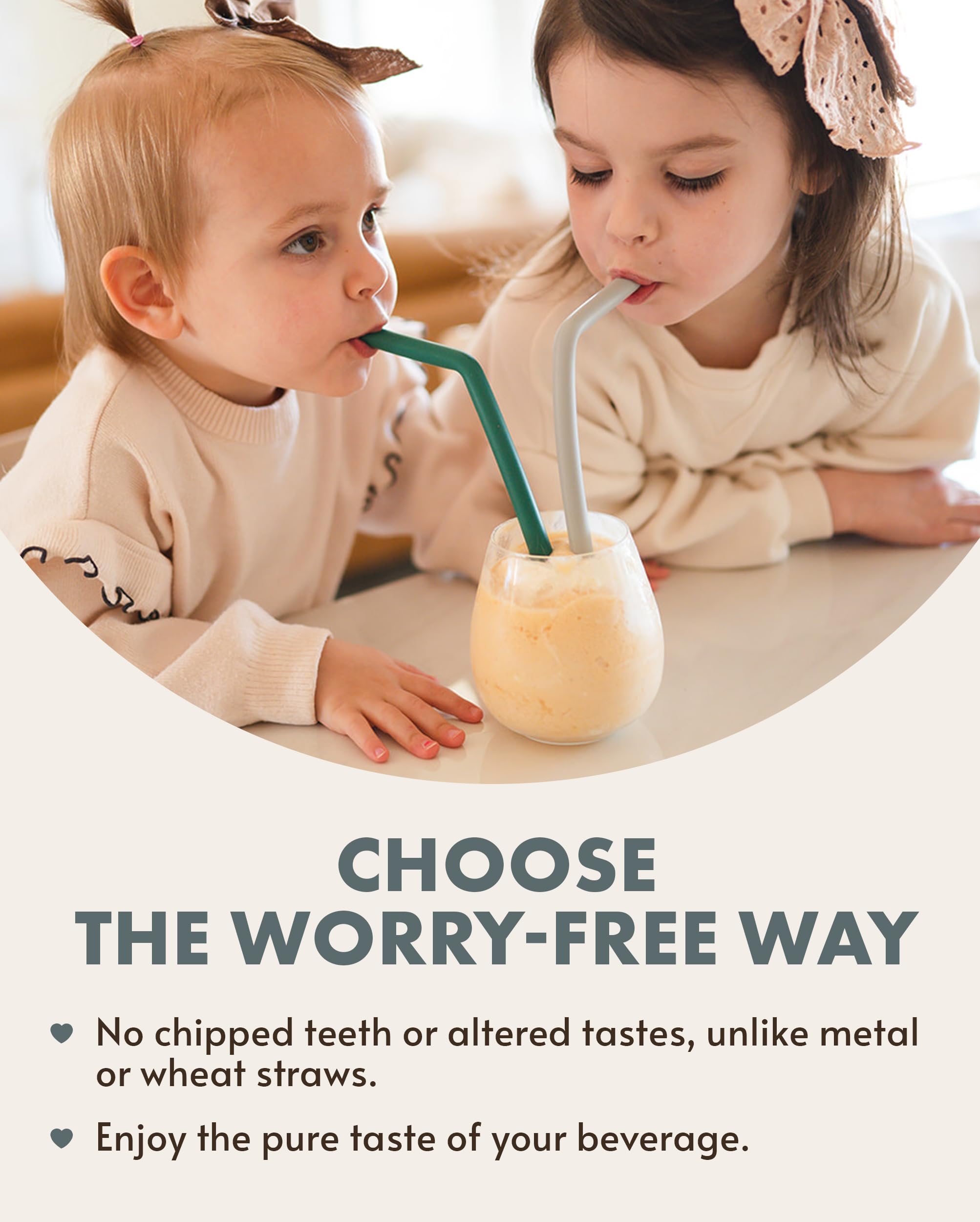 Silicone Smoothie Straws (6 Count)