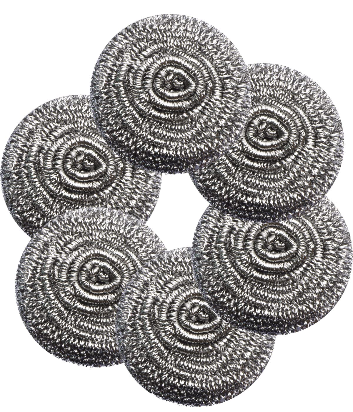 6Pcs Steel Wool Scrubbers (6 Count)