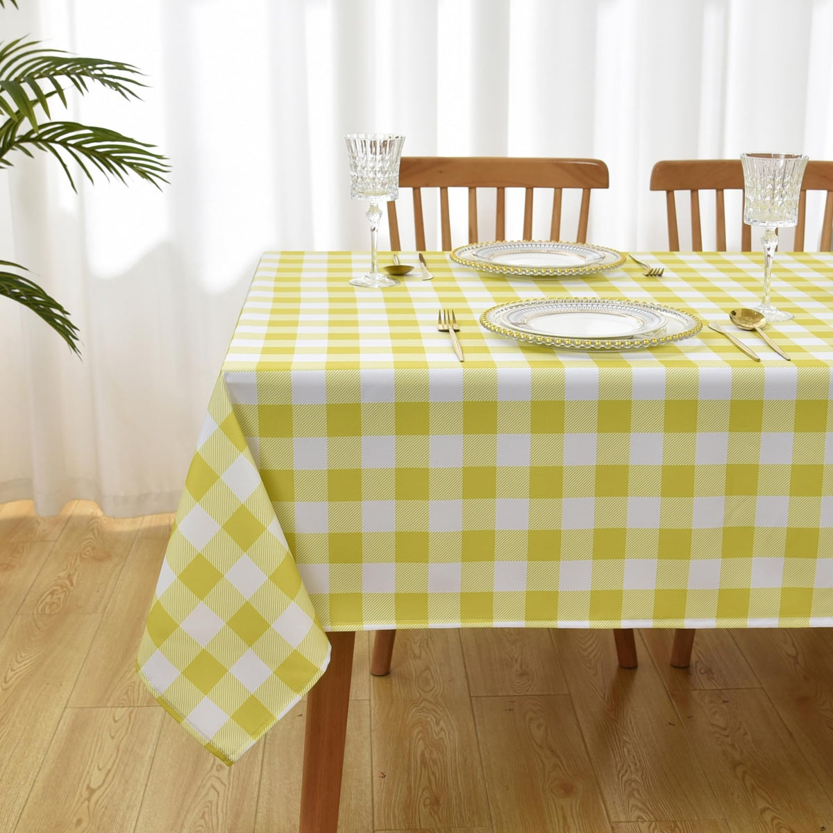 Waterproof Plaid Tablecloth Fabric