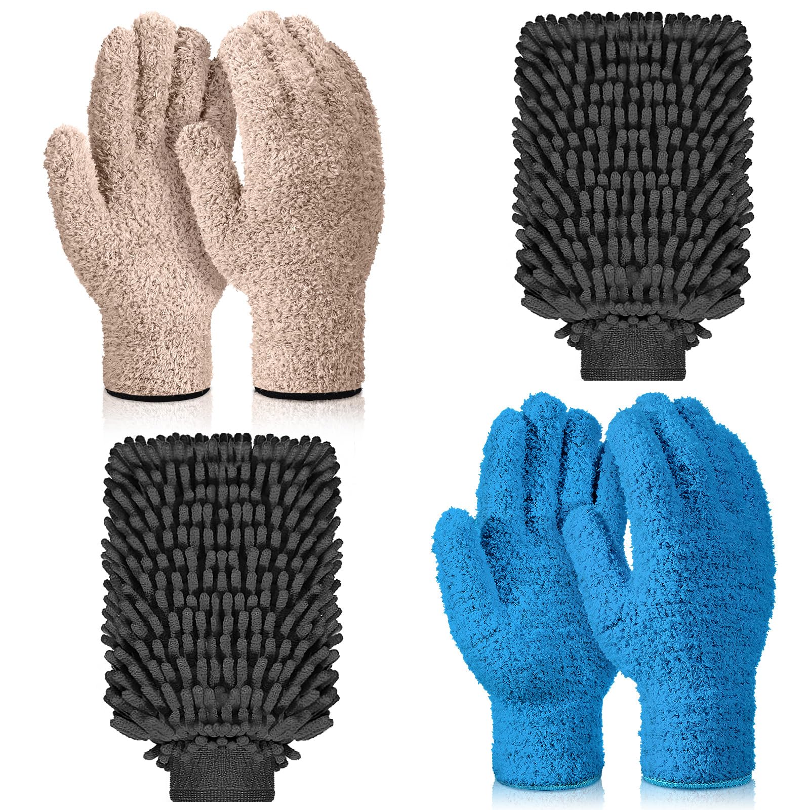 6 Pcs Micro Dusting Mitt Plant Cleaning