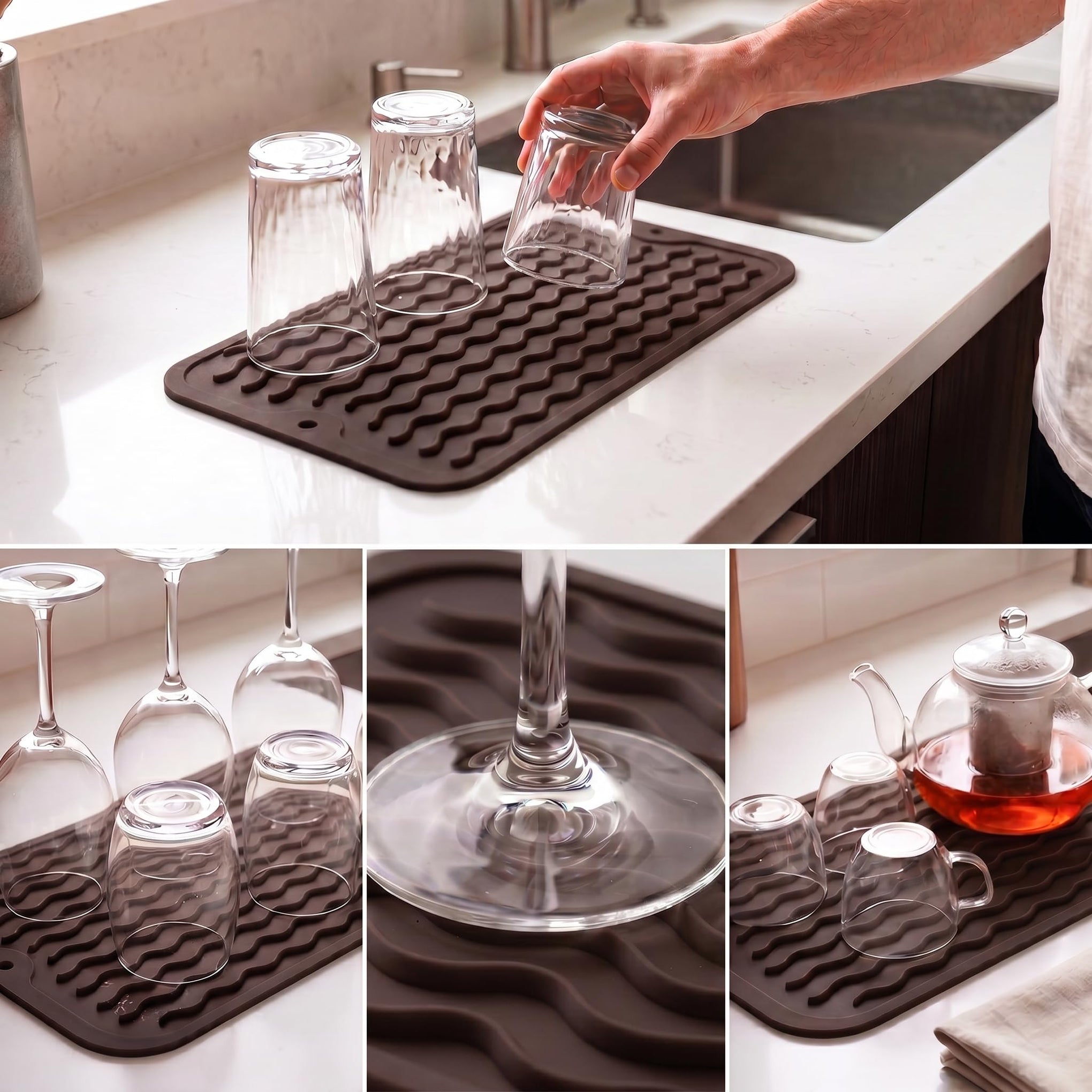 Silicone Dish Drying Mat for Multiple Usage