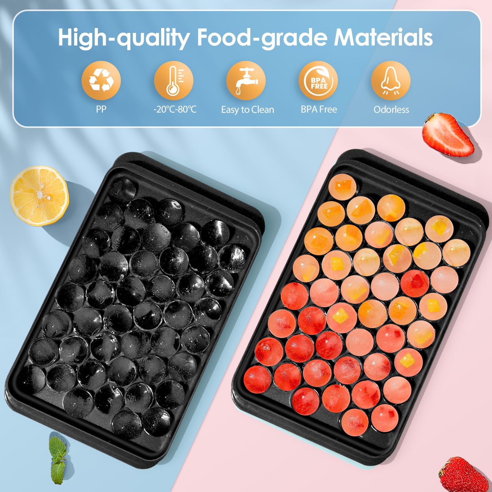 Ice Cube Tray with Lid and Bin (2 Count)