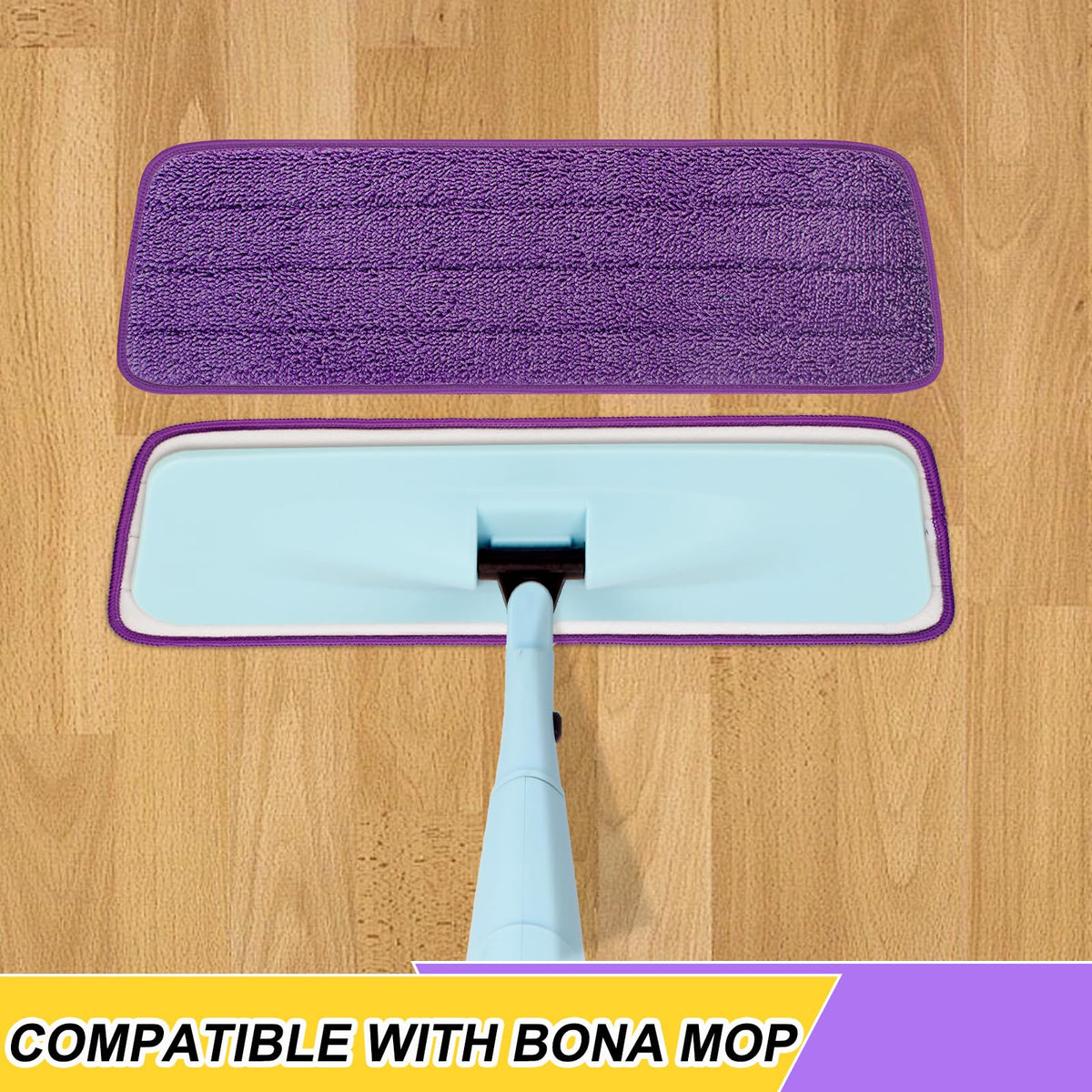 16.5 Inch Reusable Mop Pads Microfiber Spray Mop Replacement Heads for Wet