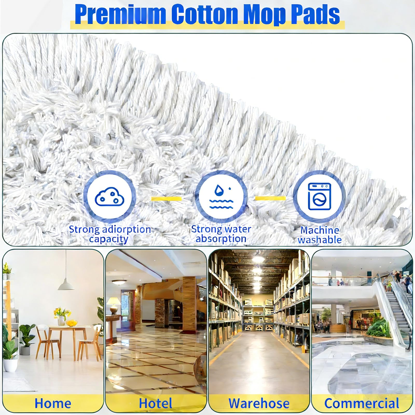 24" Commercial Dust Mop for Floor Cleaning