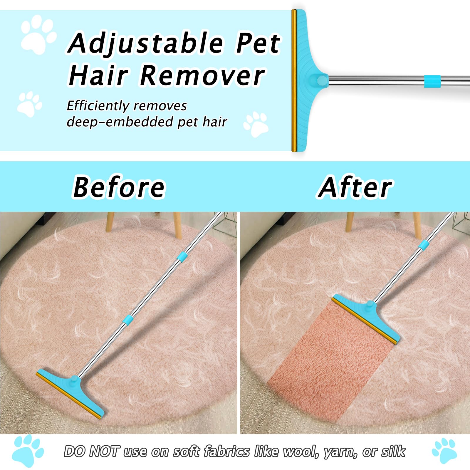 Carpet Rake for Pet Hair Removal Tool - ModHome Supplies