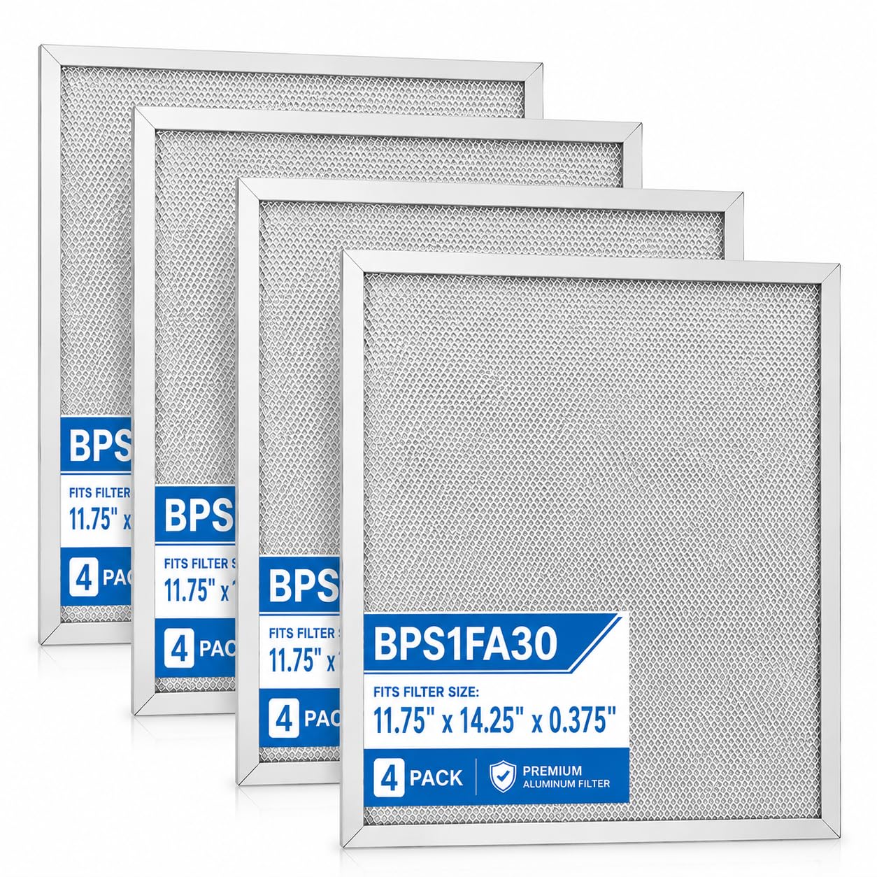 Range Hood Aluminum Mesh Filter (4 Count)
