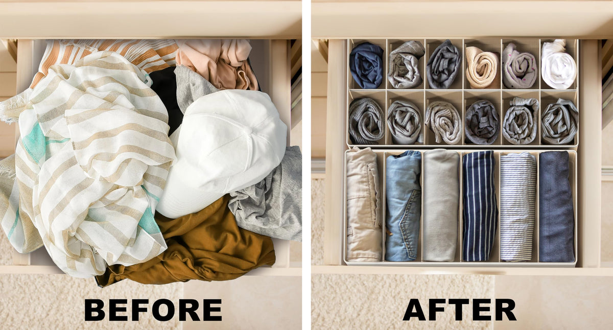 Closet Underwear Organizer Drawer Divider Assorted 7 pcs (7 Count)