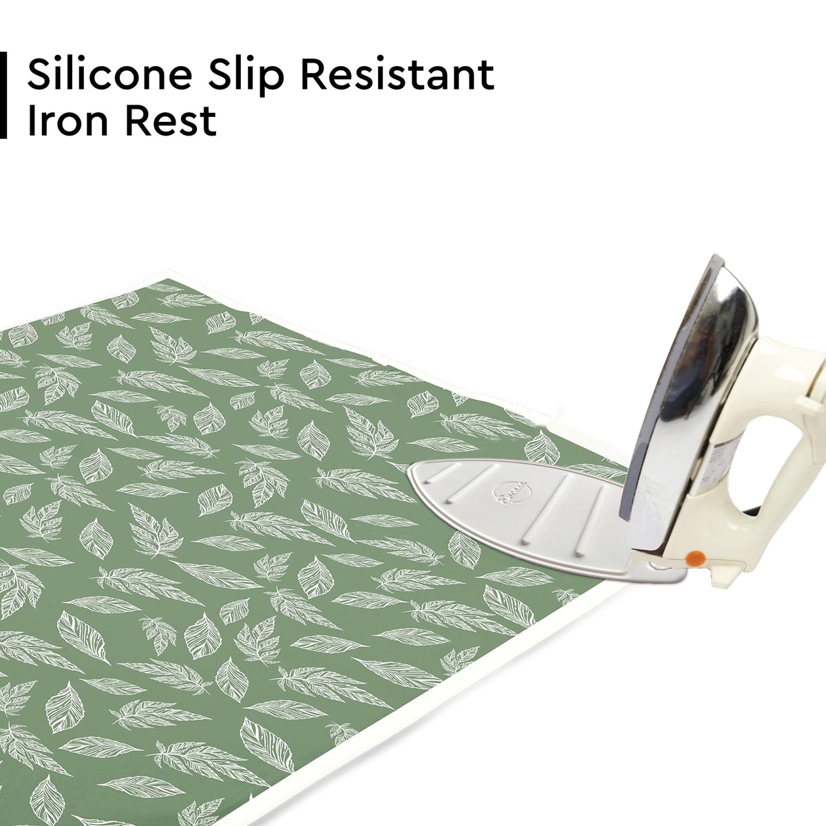 Ironing Mat Heat Resistant Pad 48"x28" Big Leaves Green