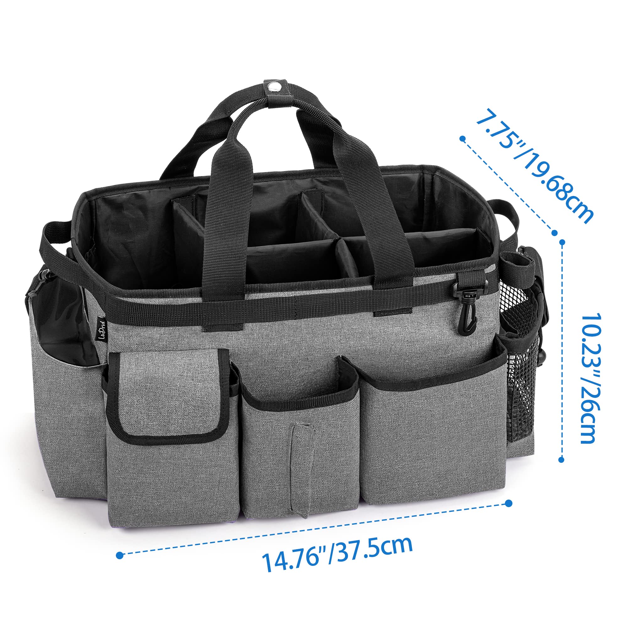 Large Wearable Cleaning Caddy Bag with Detachable Divider