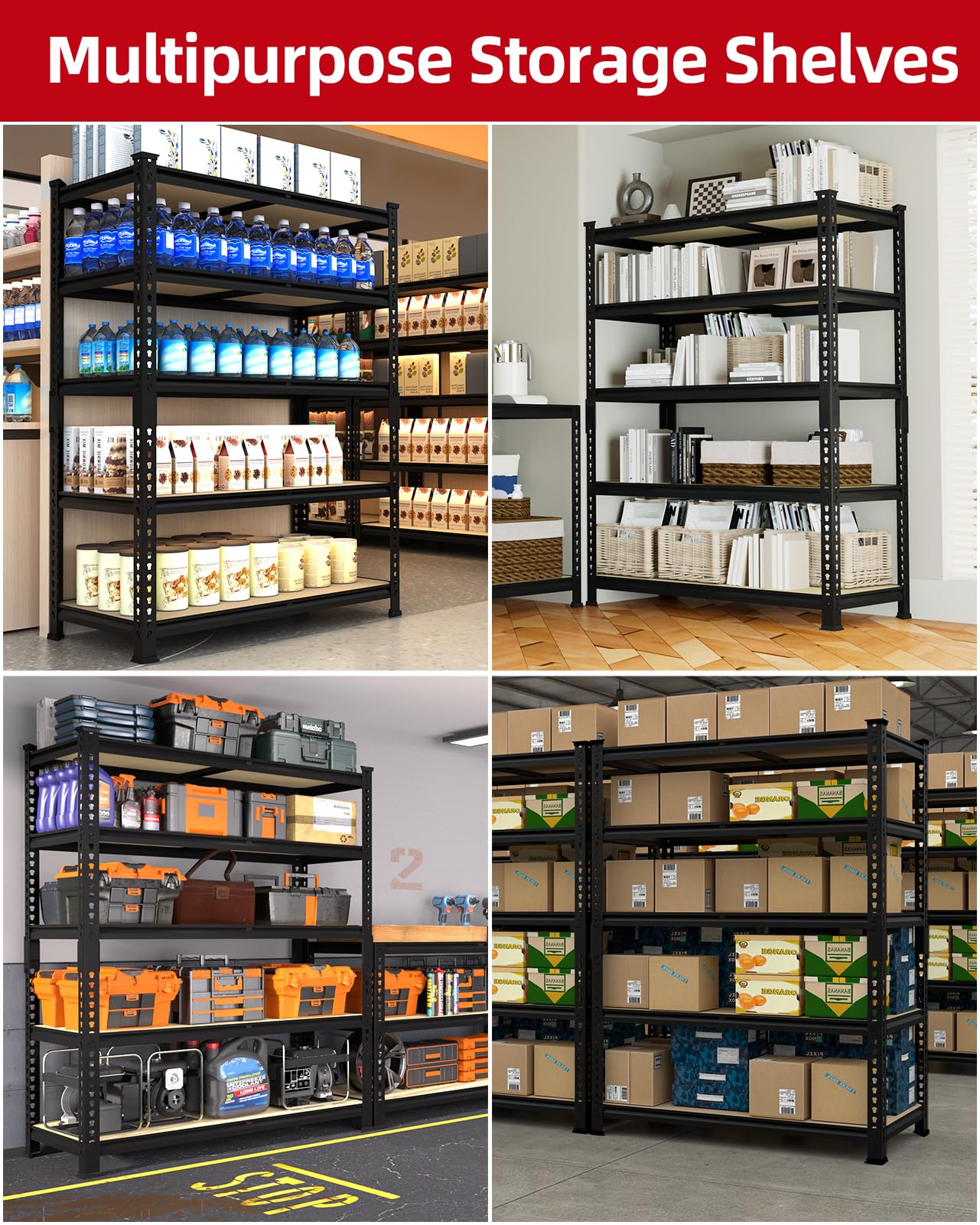 5 Tier Garage Storage Shelves