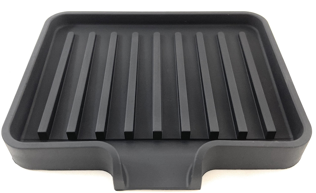 Silicone Soap Dish Tray and Sponge Holder with Drain Chute (2 Count)