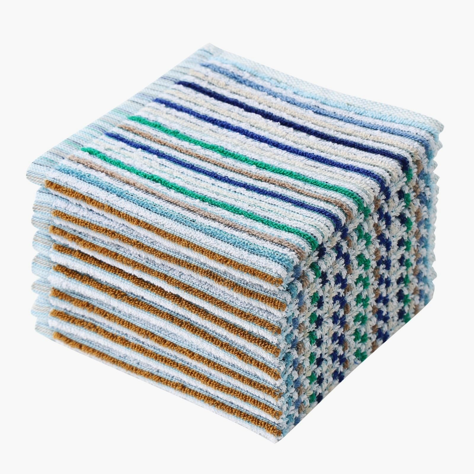 Kitchen Rags Dish Cloths for Washing Wiping Cleaning Towels (8 Count)