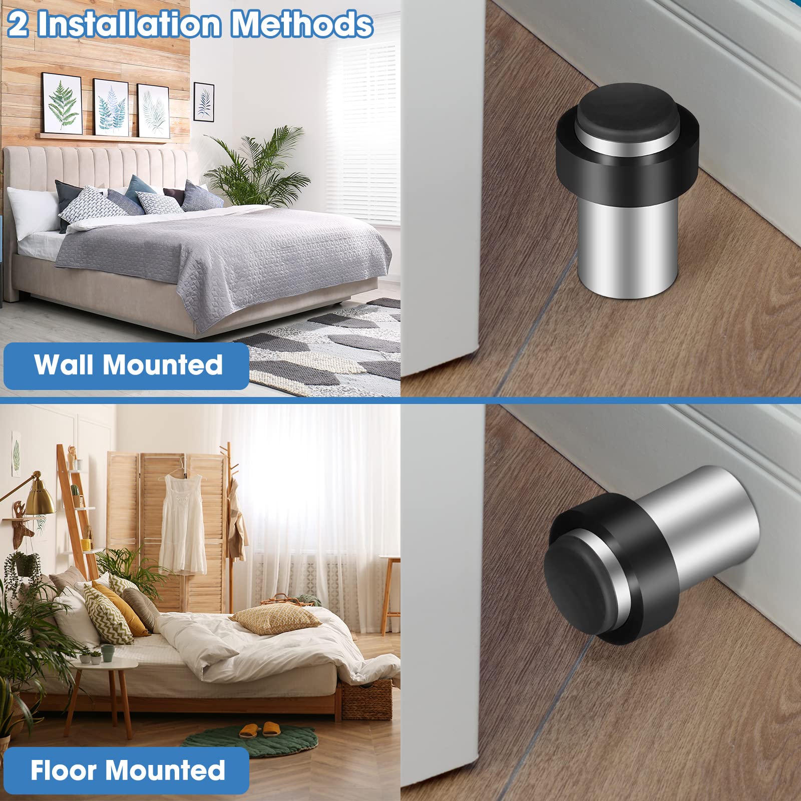 30 Pcs Floor Mounted Door Stopper Stainless Steel (30 Count)