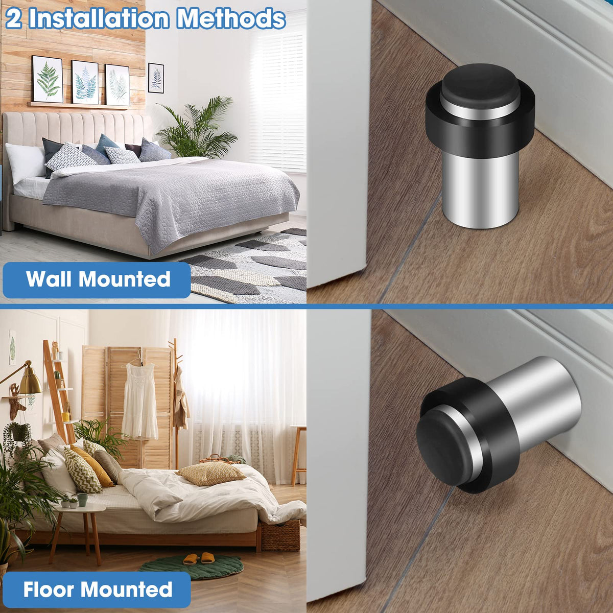 20 Pcs Floor Mounted Door Stopper Stainless Steel (20 Count)