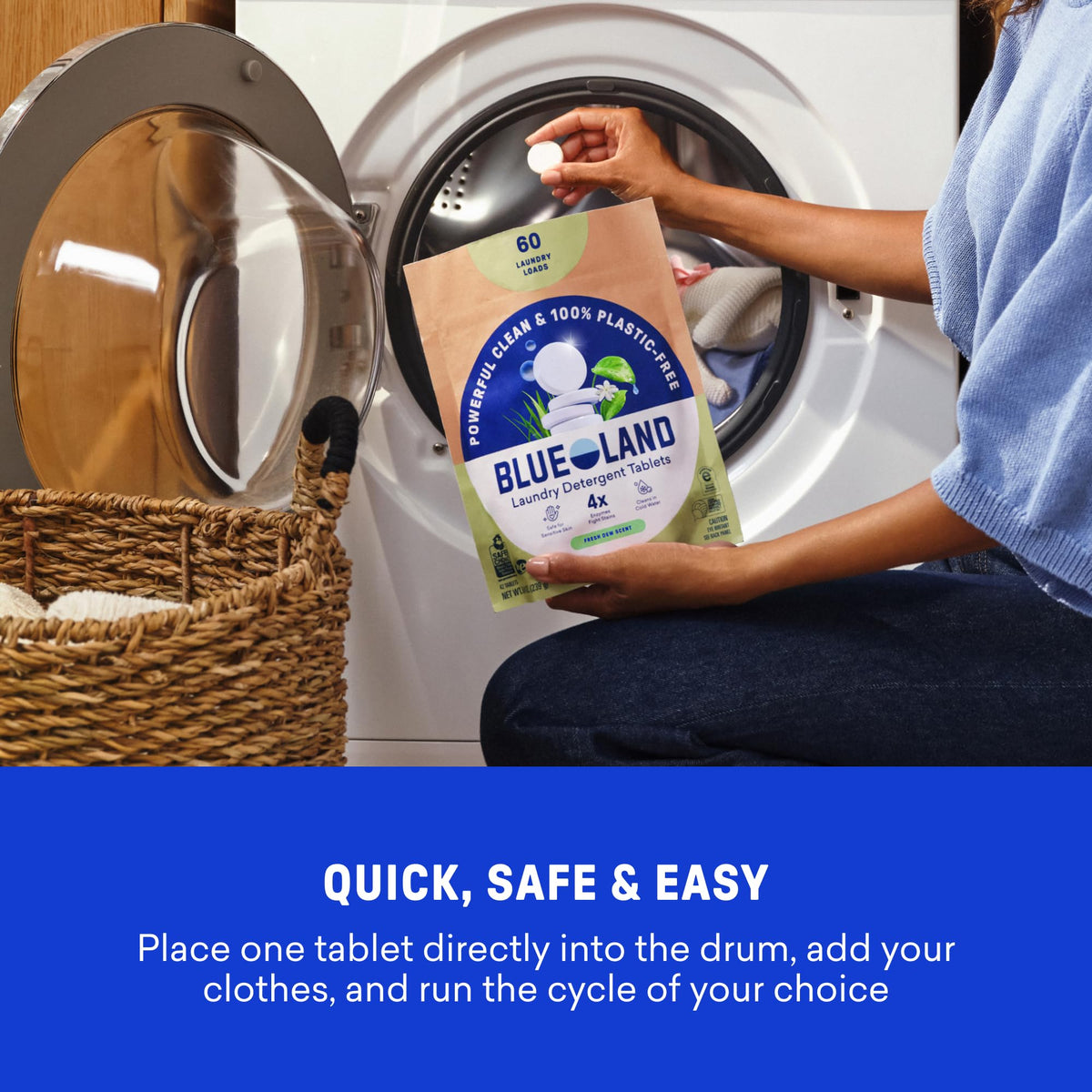 100% Plastic Free Laundry Detergent Tablets (60 Count)