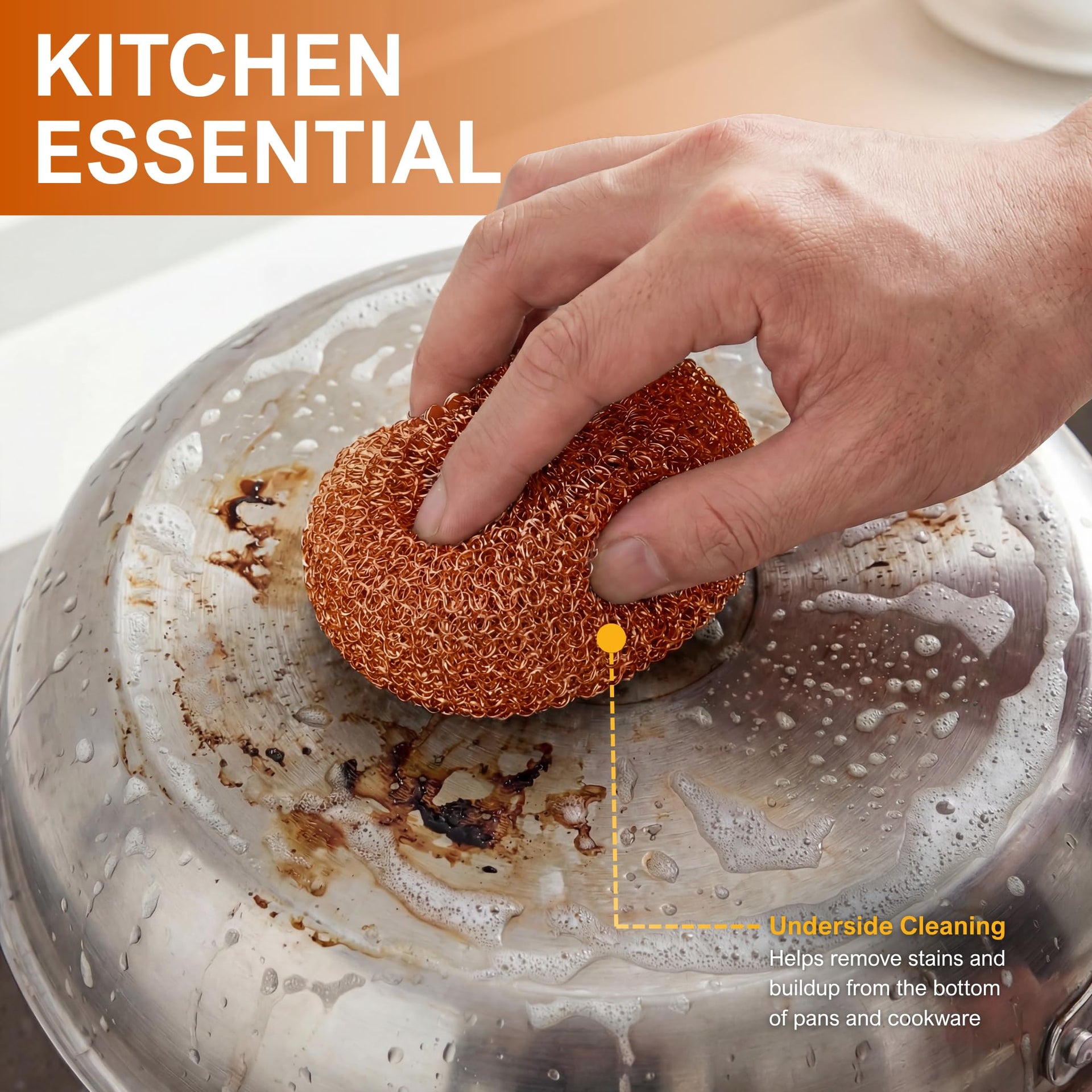 Heavy Duty Copper Scrubbers for Pots & Pans