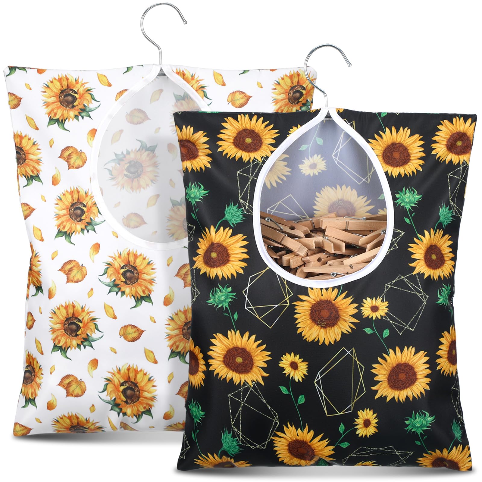 2 Pcs Clothes Pin Bag 15 X 11 In Clothespin Holder (2 Count)