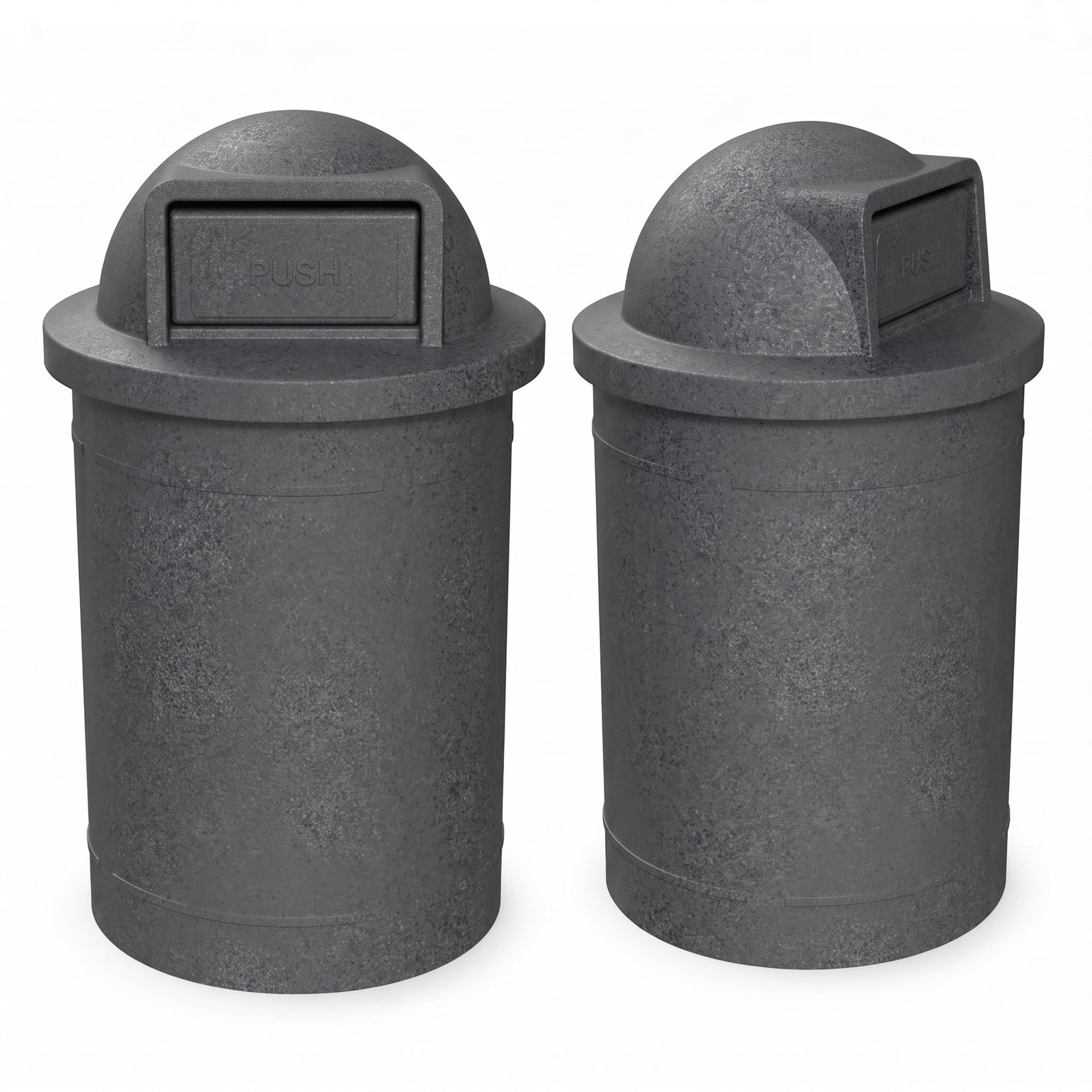 Campus Collection 55 Gallon Plastic Commercial Garbage Can with Push Lid