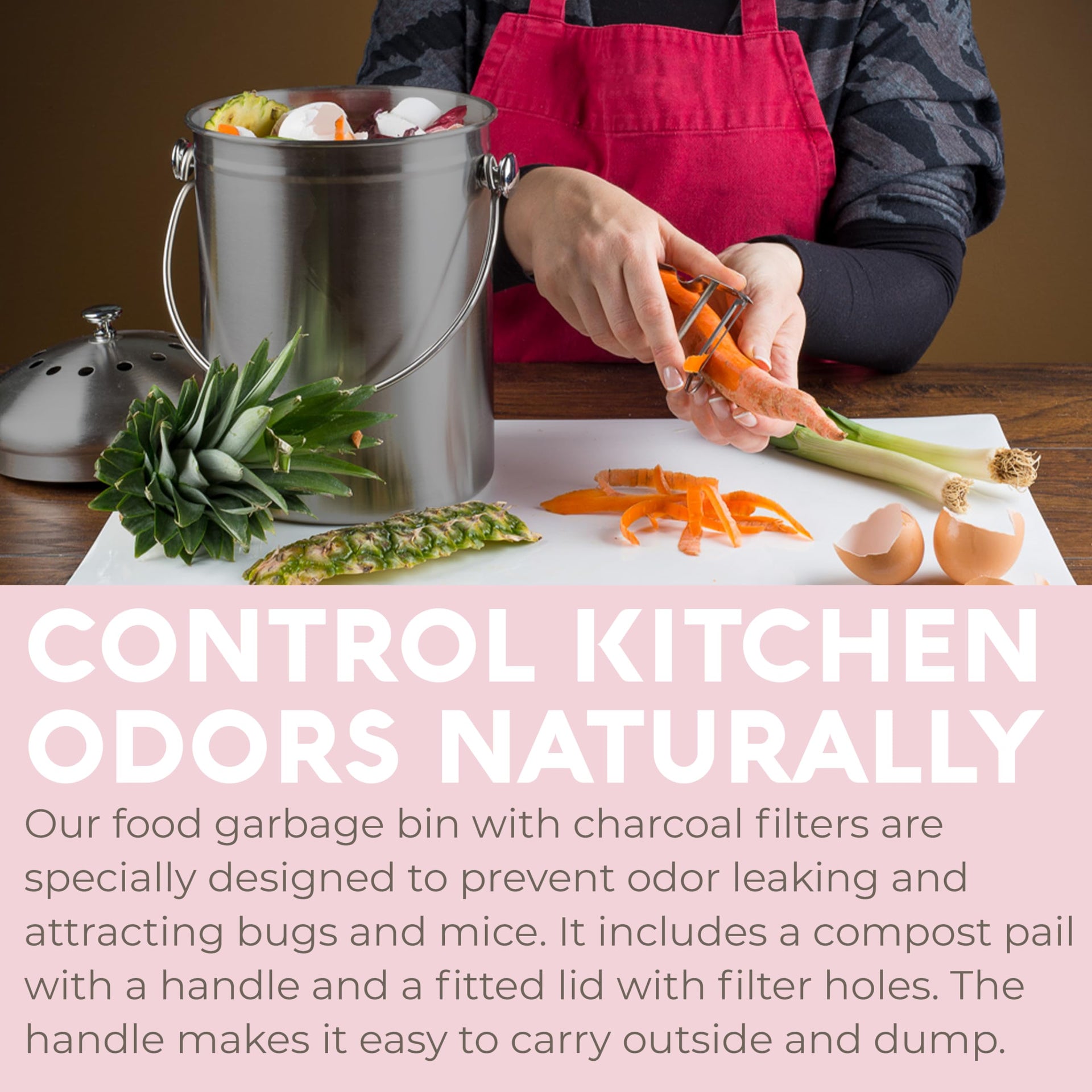 Kitchen Compost Bin for Kicthen Countertops