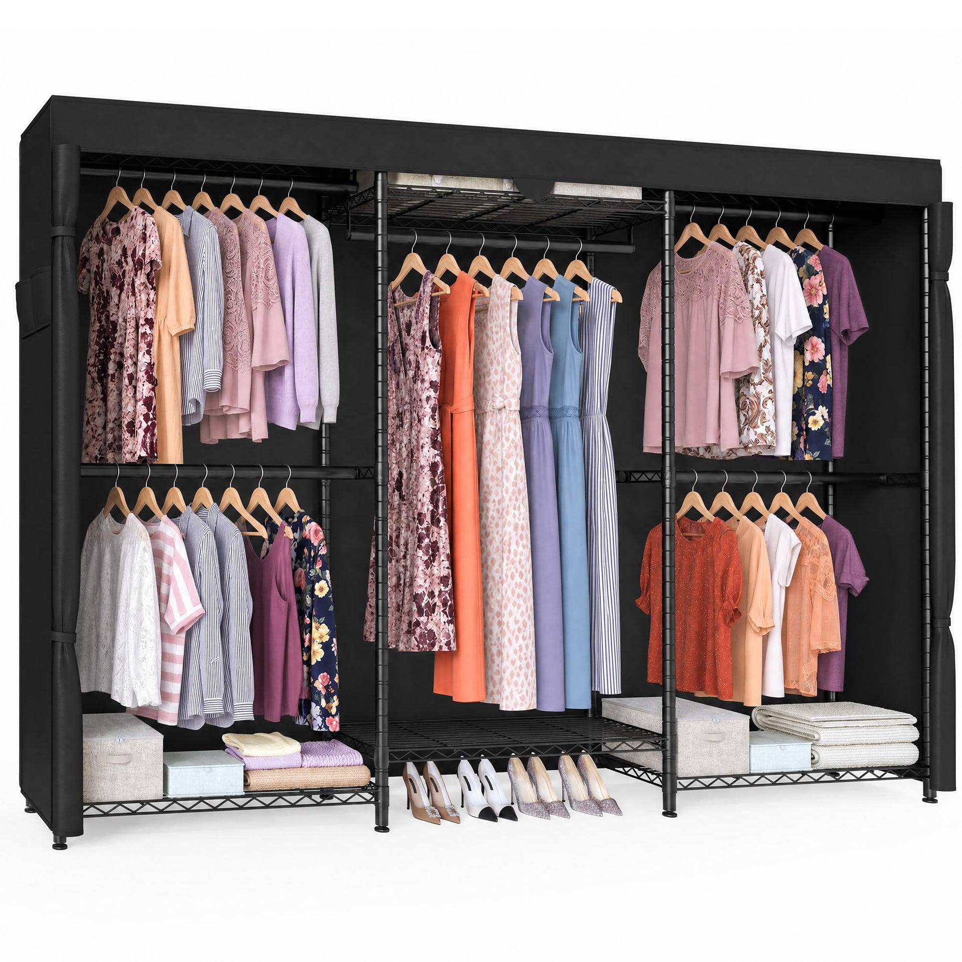 Heavy Duty Rolling Clothes Rack