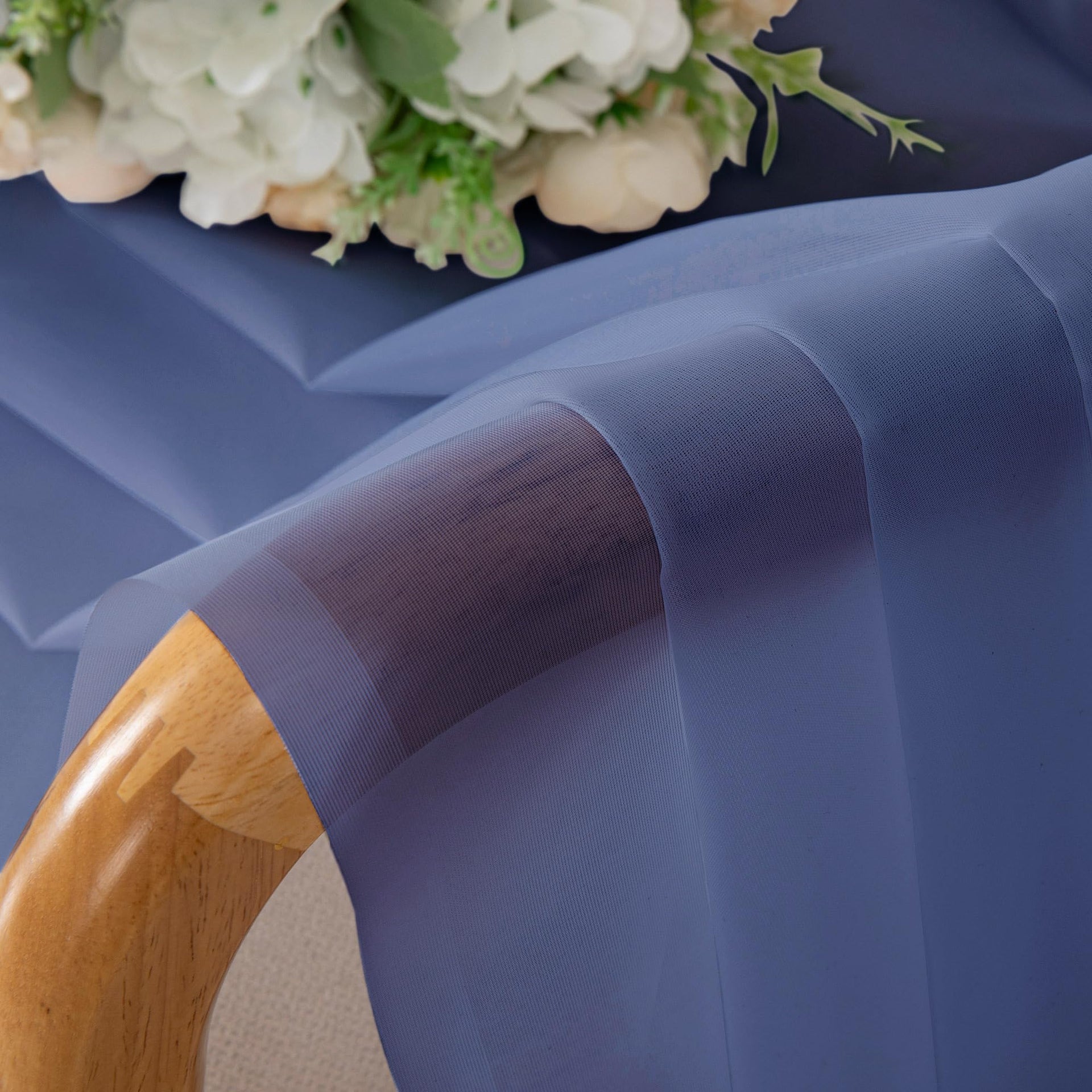 Royal Blue Sheer Valances for Windows (2 Count)