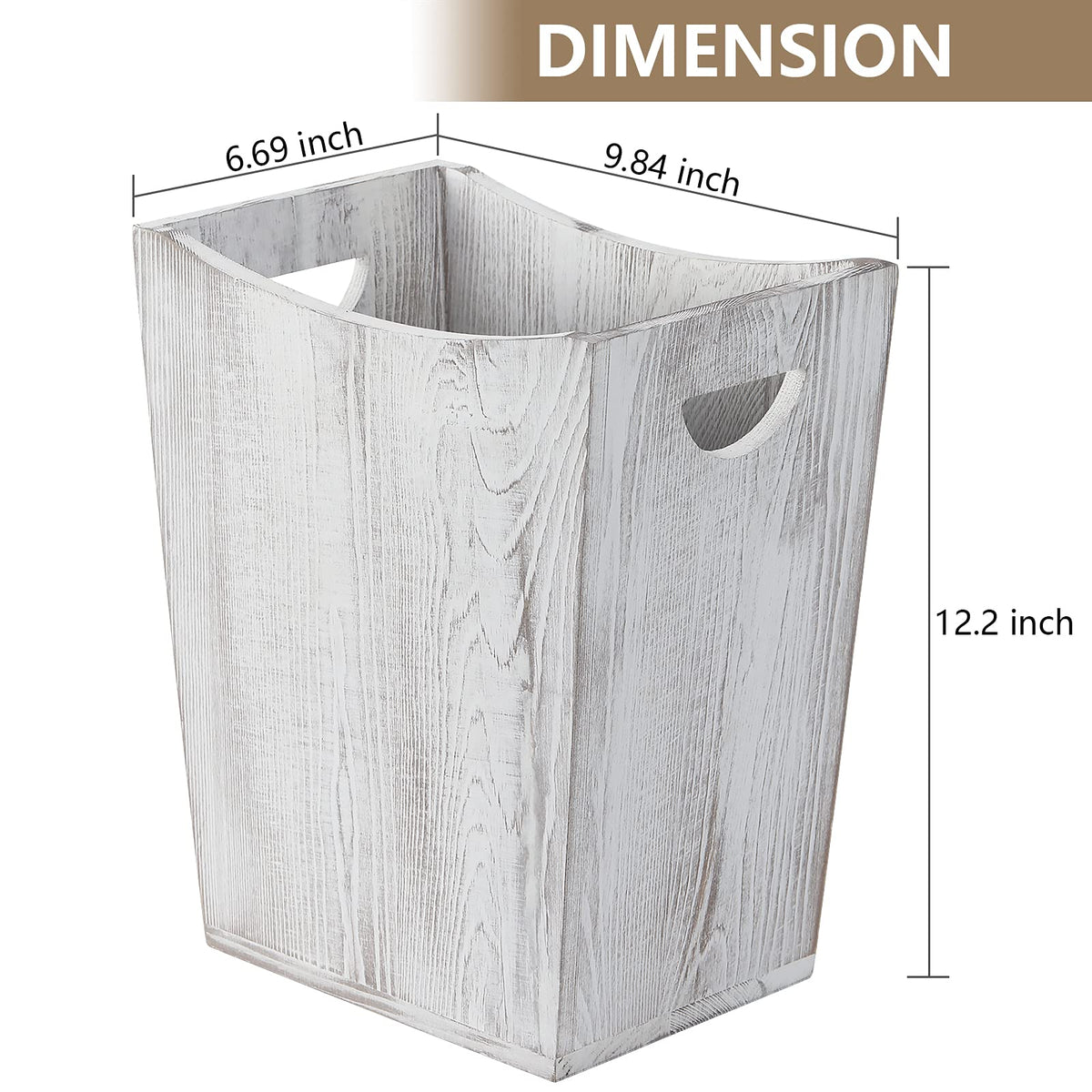 Wood Trash Can