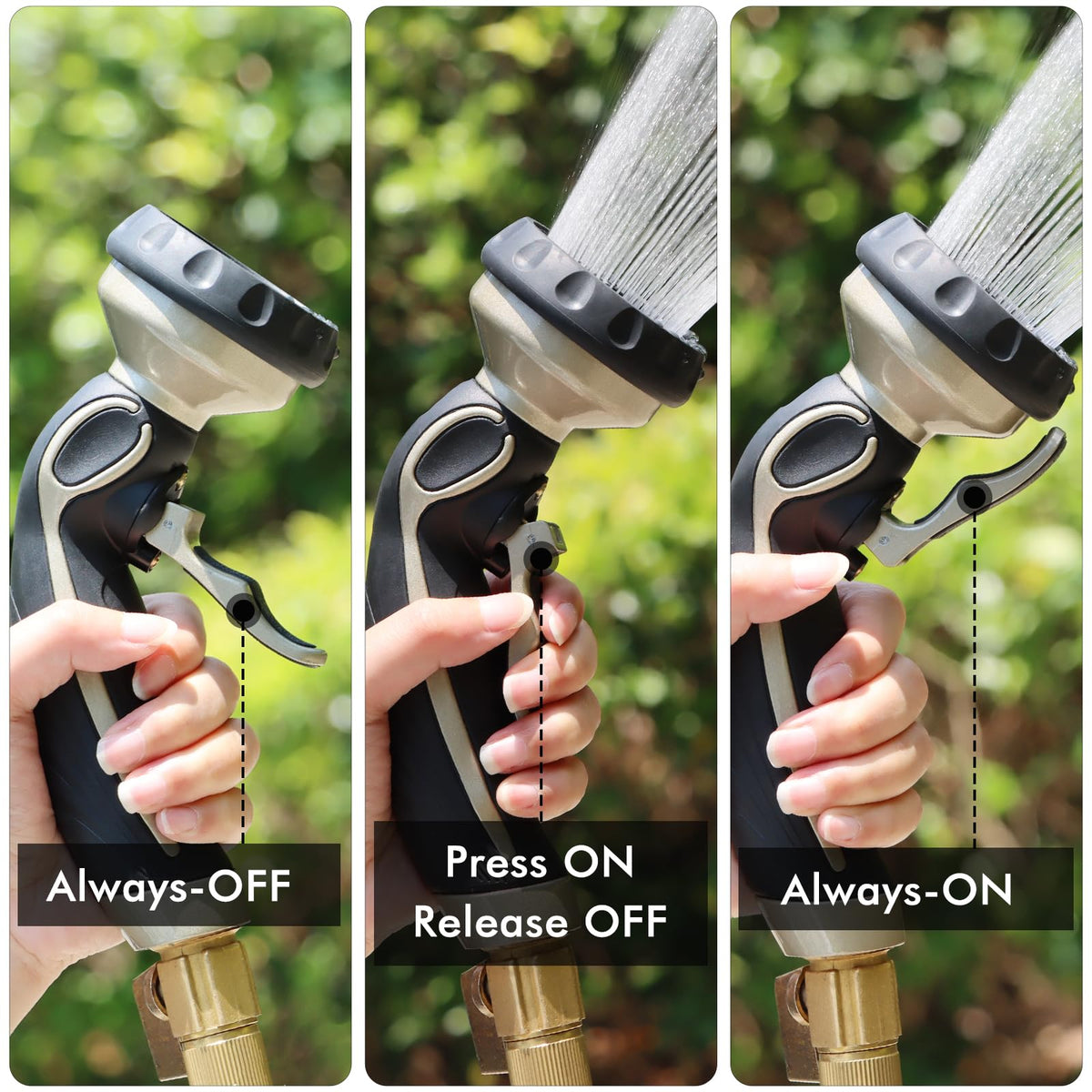 Hose Nozzle with Easy Self