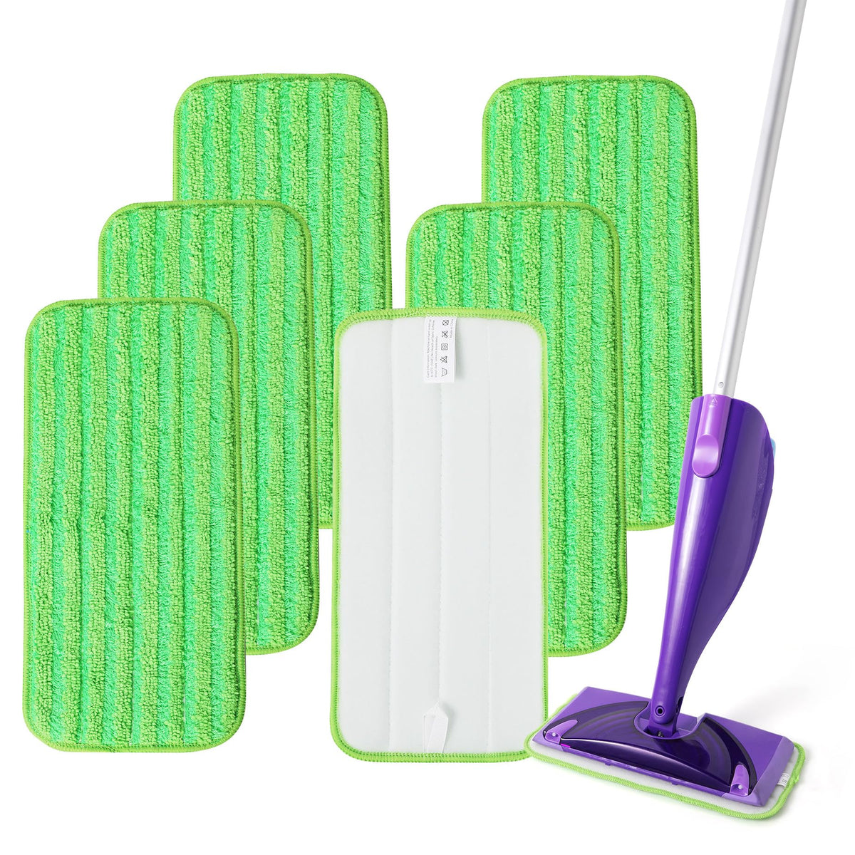 6 Pack Reusable Mop Pads for Swiffer WetJet