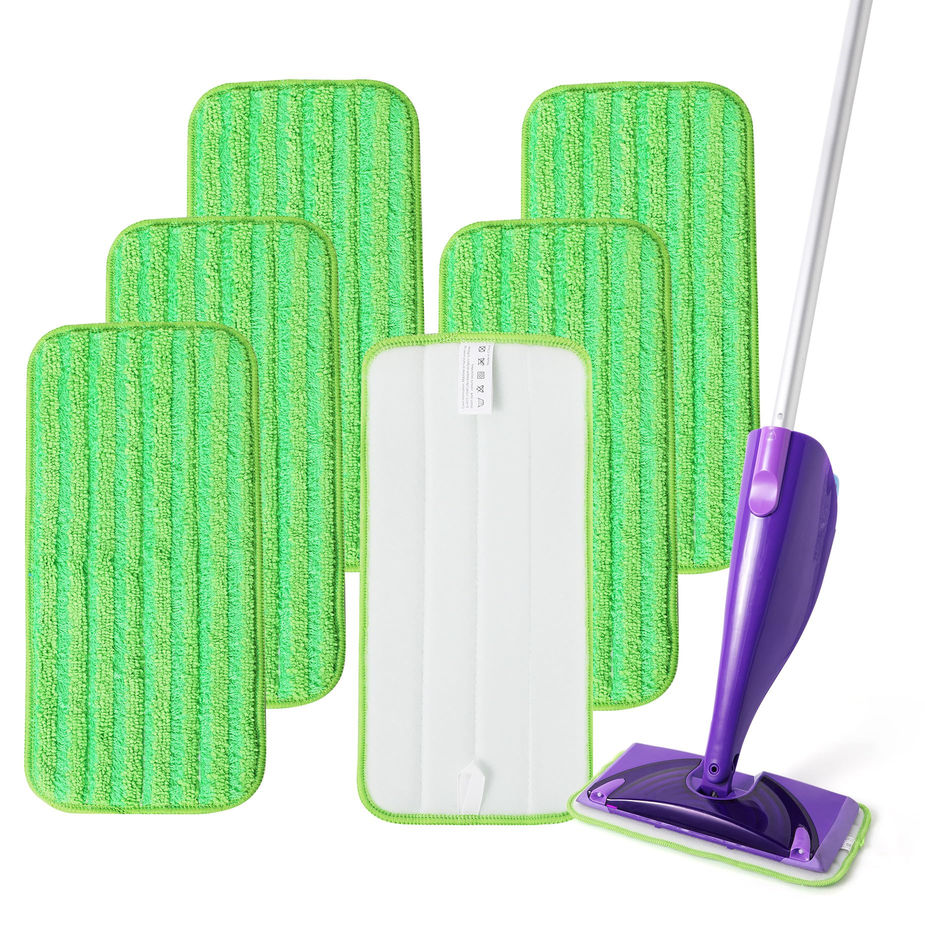 6 Pack Reusable Mop Pads for Swiffer WetJet