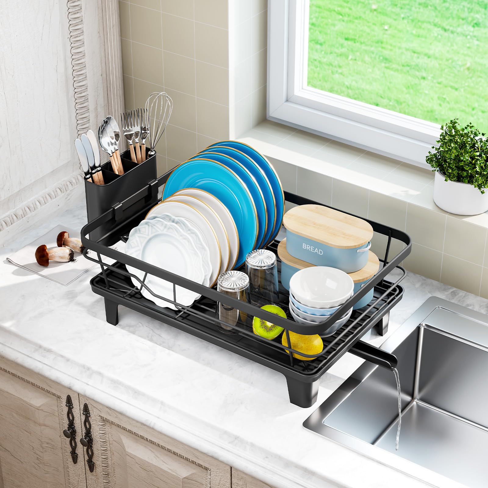 Urakify Dish Drying Rack for Kitchen Counter