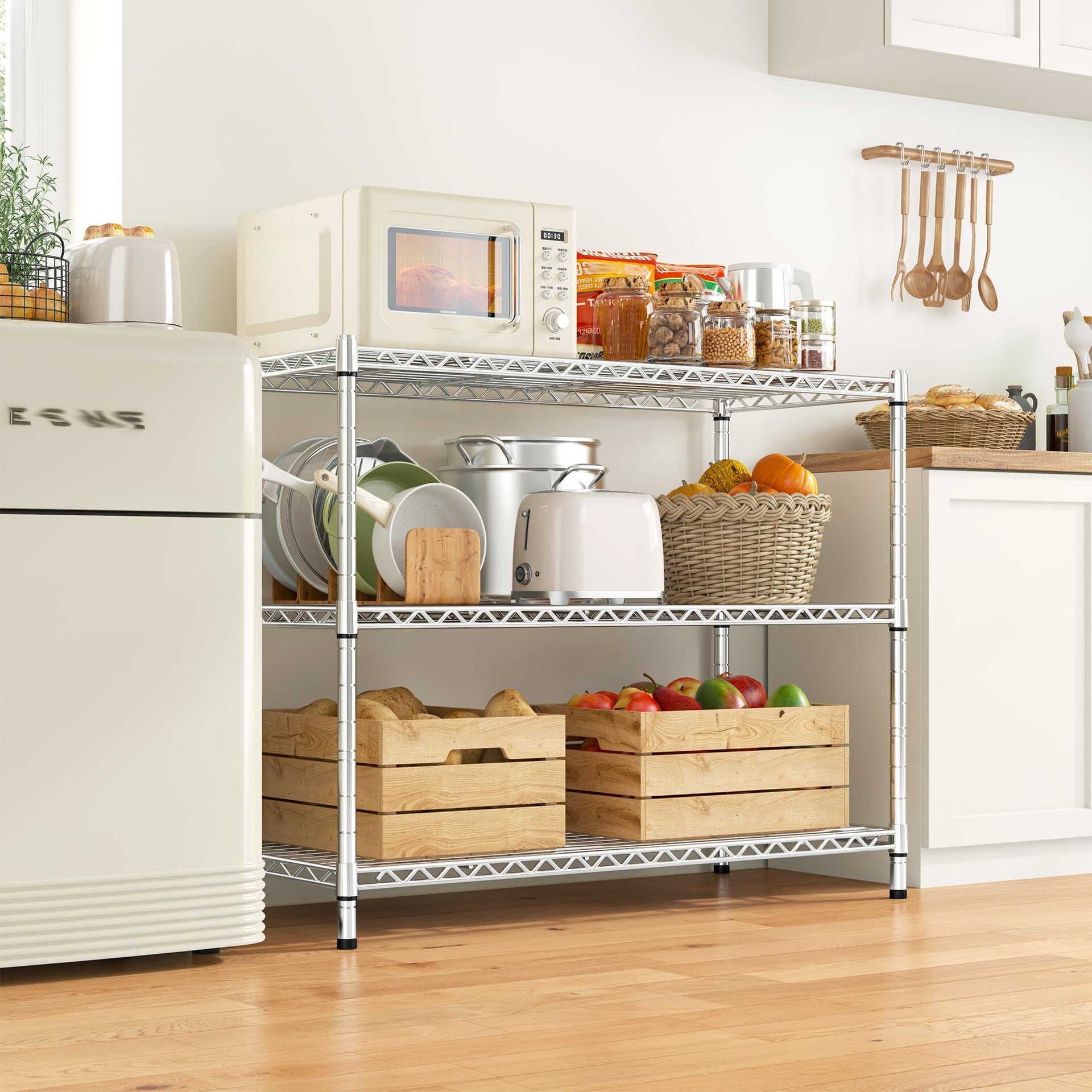 Heavy Duty 3 Tier Metal Shelving Unit