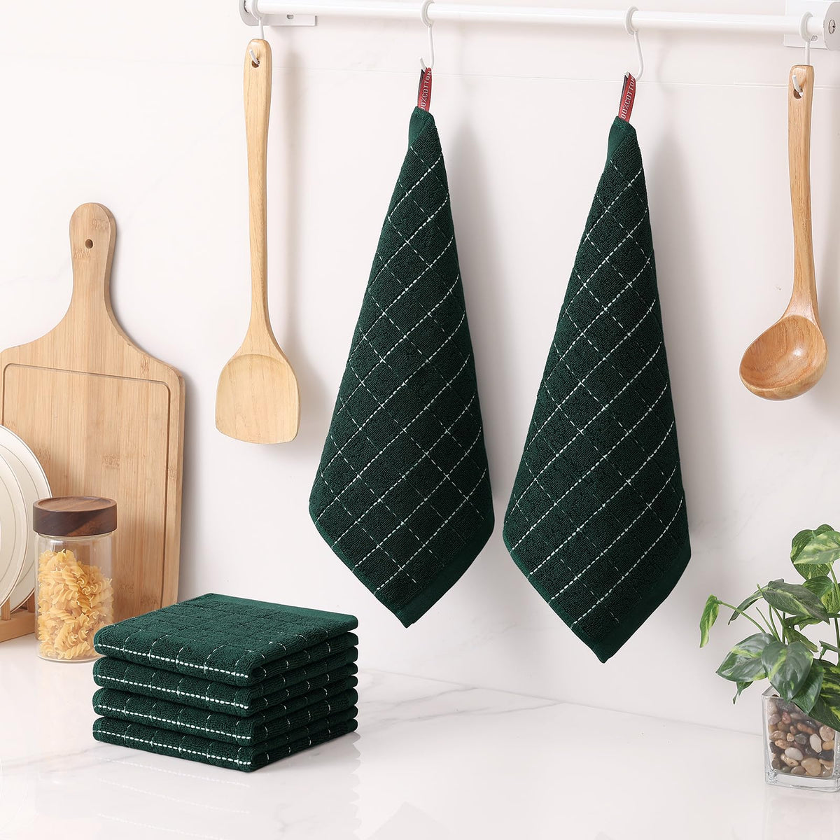 100% Cotton Terry Kitchen Dish Cloths (12 Count)
