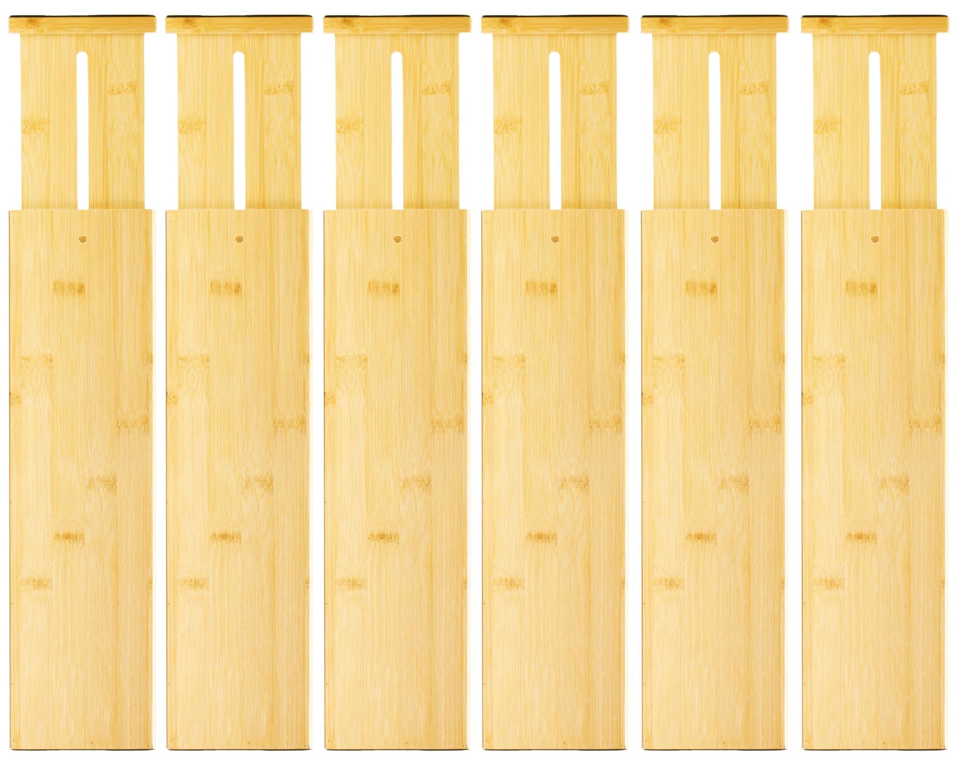 6 Pack Bamboo Drawer Dividers
