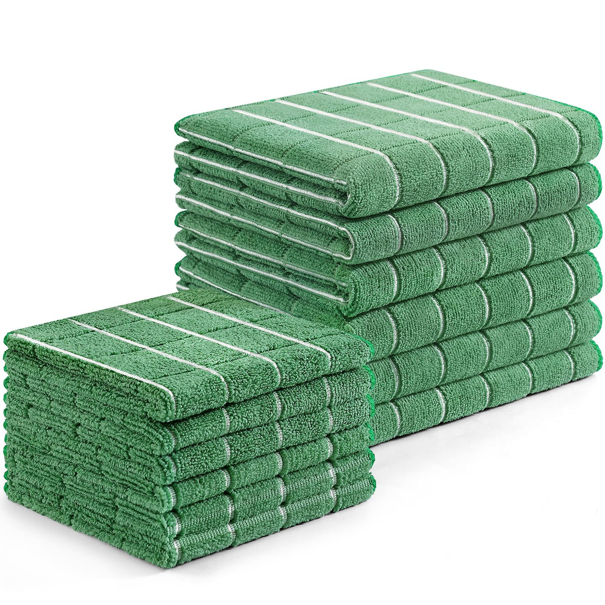 Microfiber Kitchen Towels and Dishcloths Sets (12 Count)
