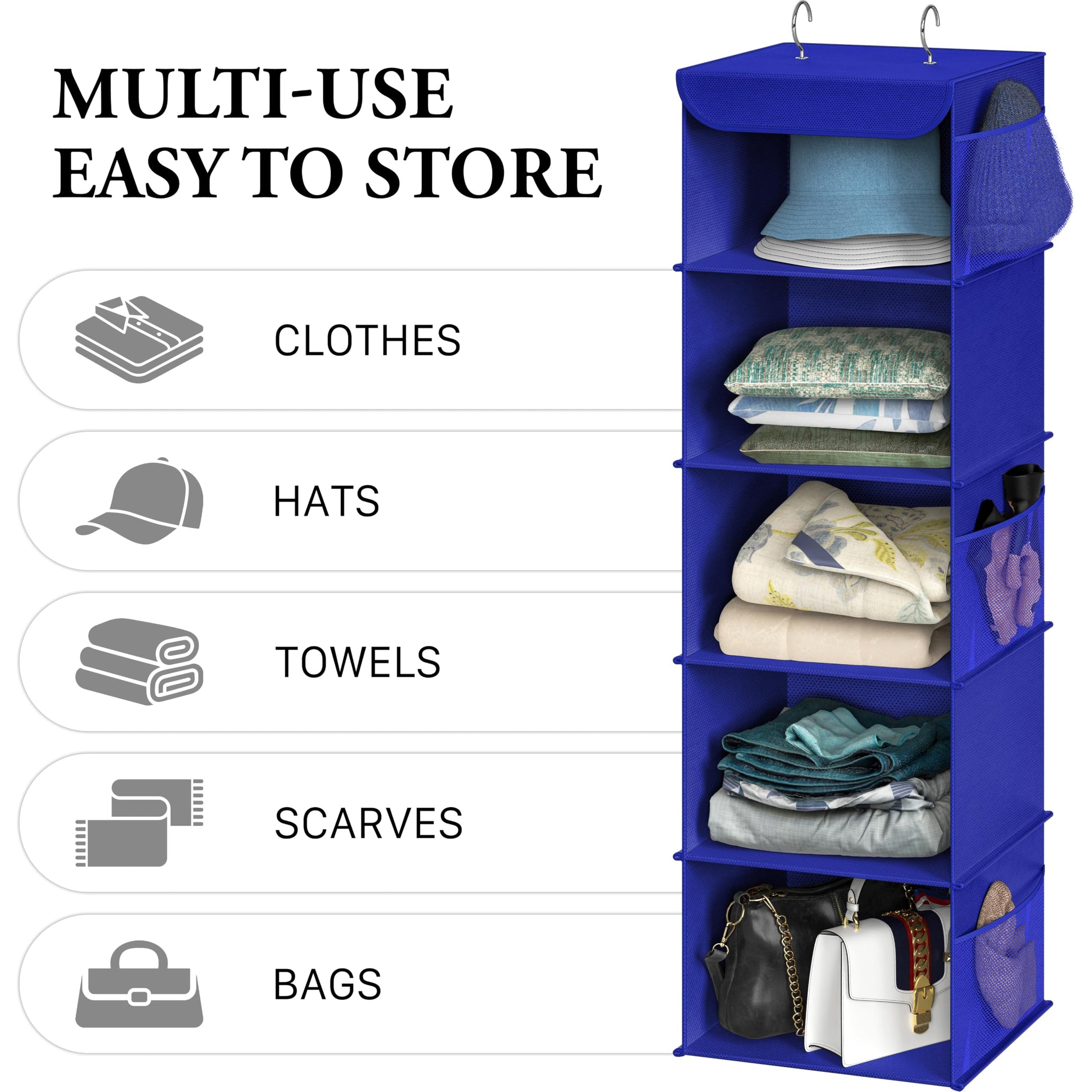 5 Shelf Hanging Closet Organizer