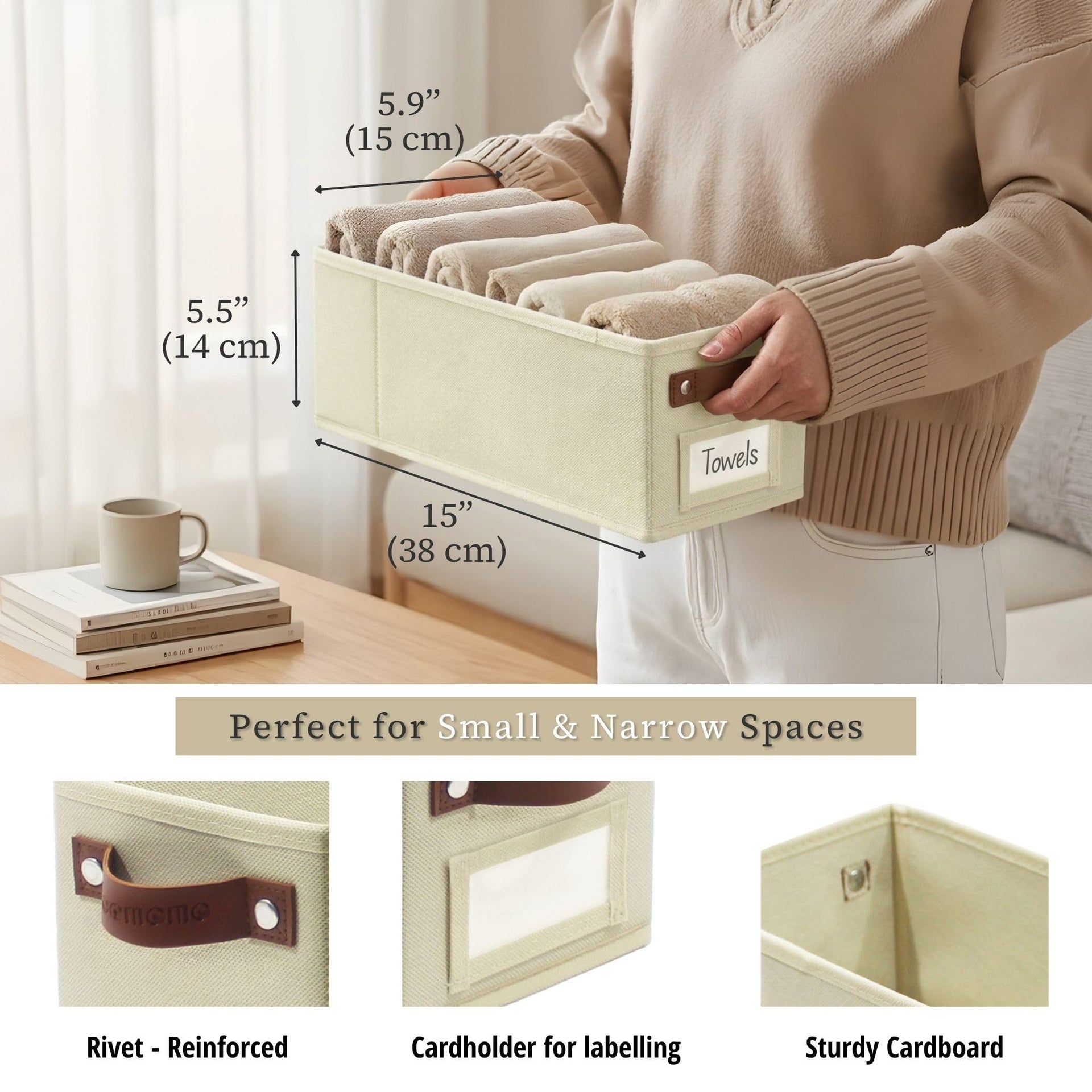 Narrow Storage Bins (4 Count)