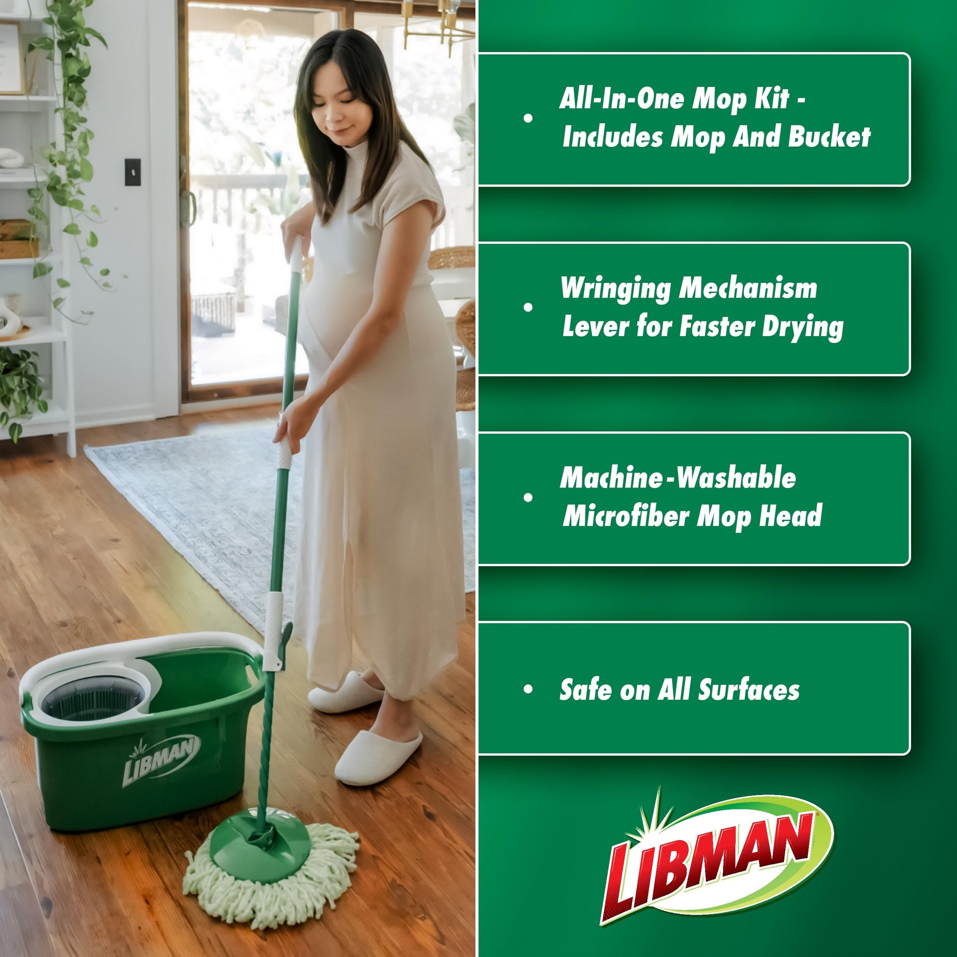 Libman Tornado Spin Mop System with Bucket & Wringer (4 Count)