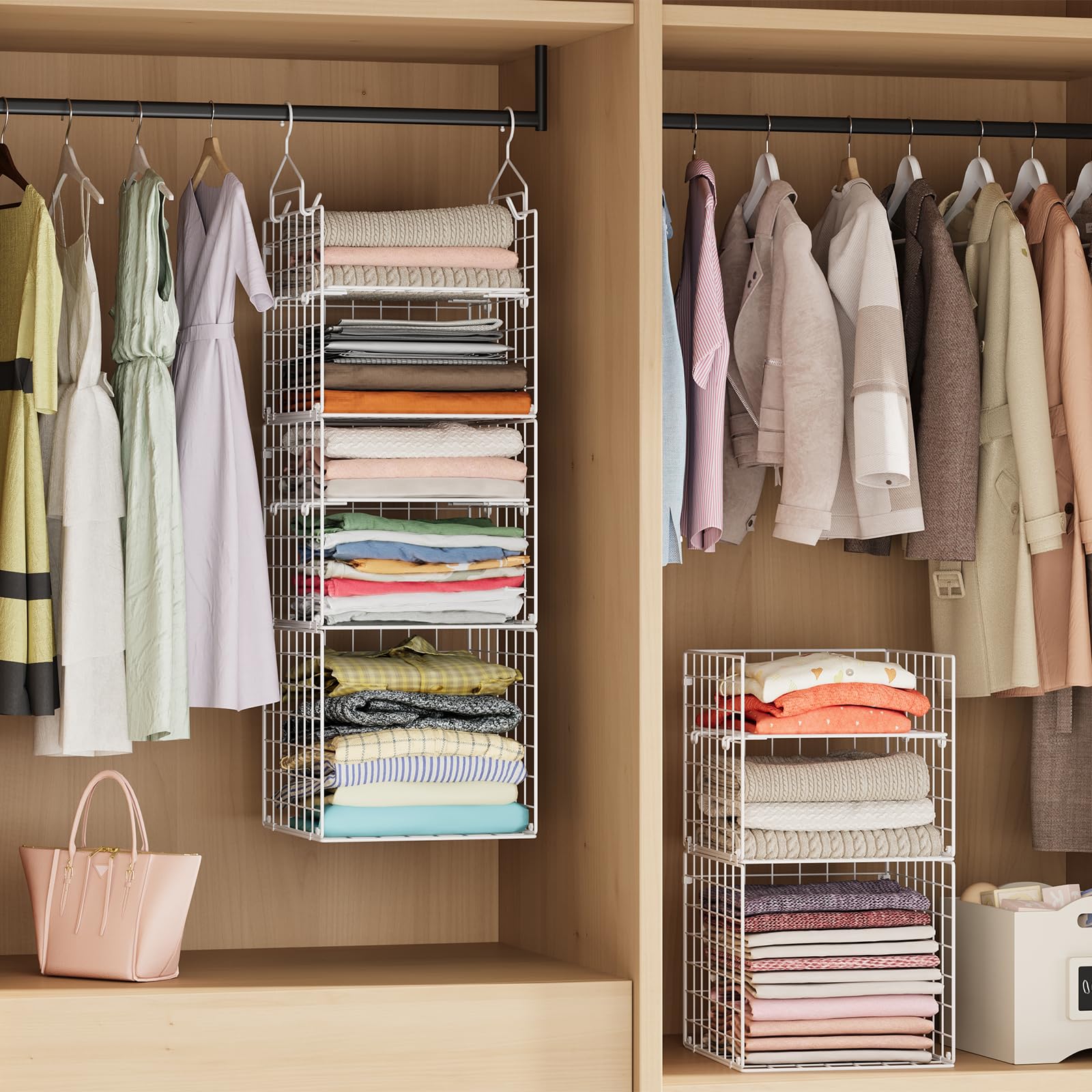Closet Hanging Organizer and Storage (5 Count)