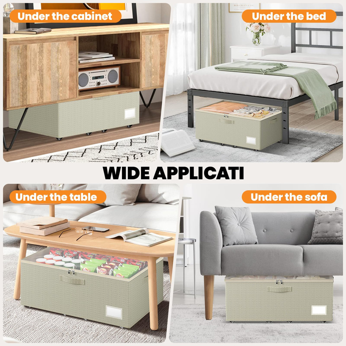 Under Bed Storage With Wheels