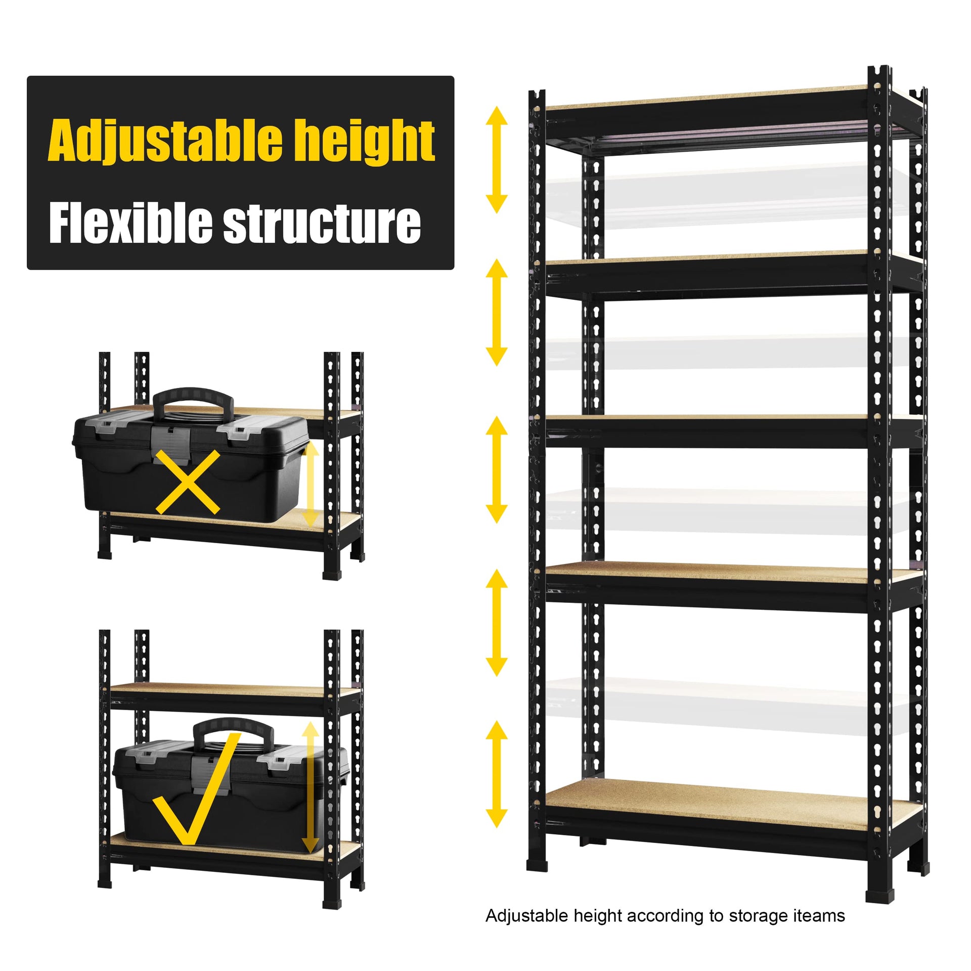 5 Tier Garage Storage Shelves (6 Count)