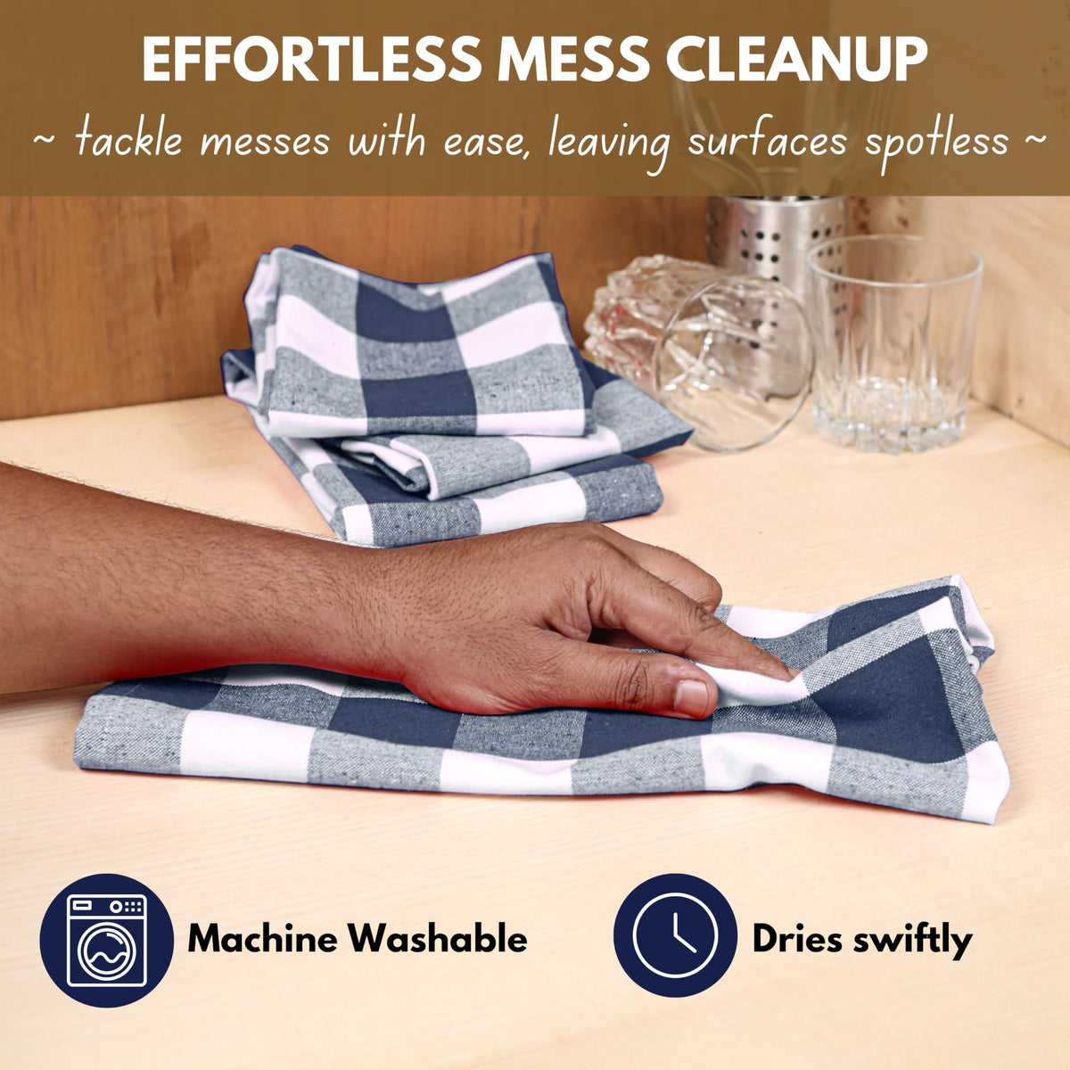 4 Pack Kitchen Towel with Hanging Loop 16x26 inches