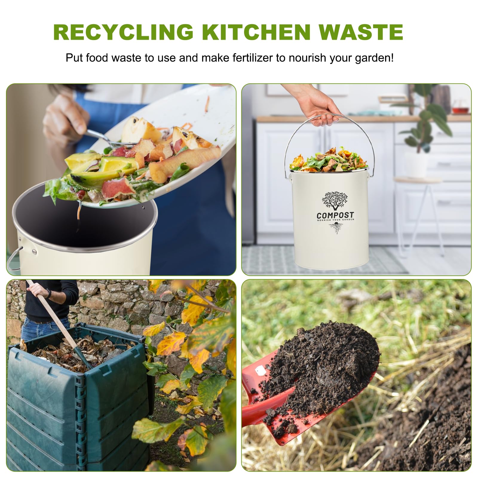 Kitchen Countertop Compost Bin