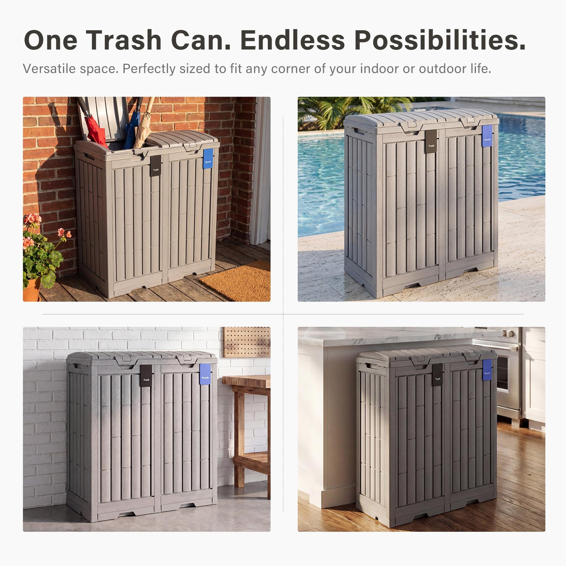 76 Gallon Outdoor Trash Can