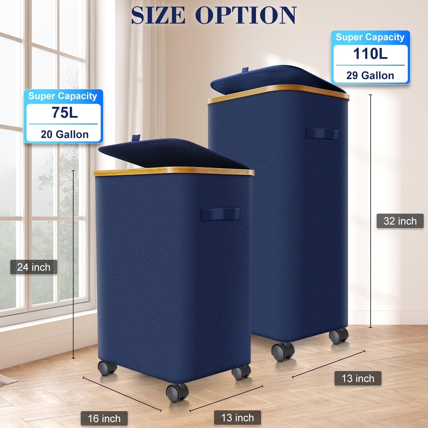 Laundry Hamper with Wheels