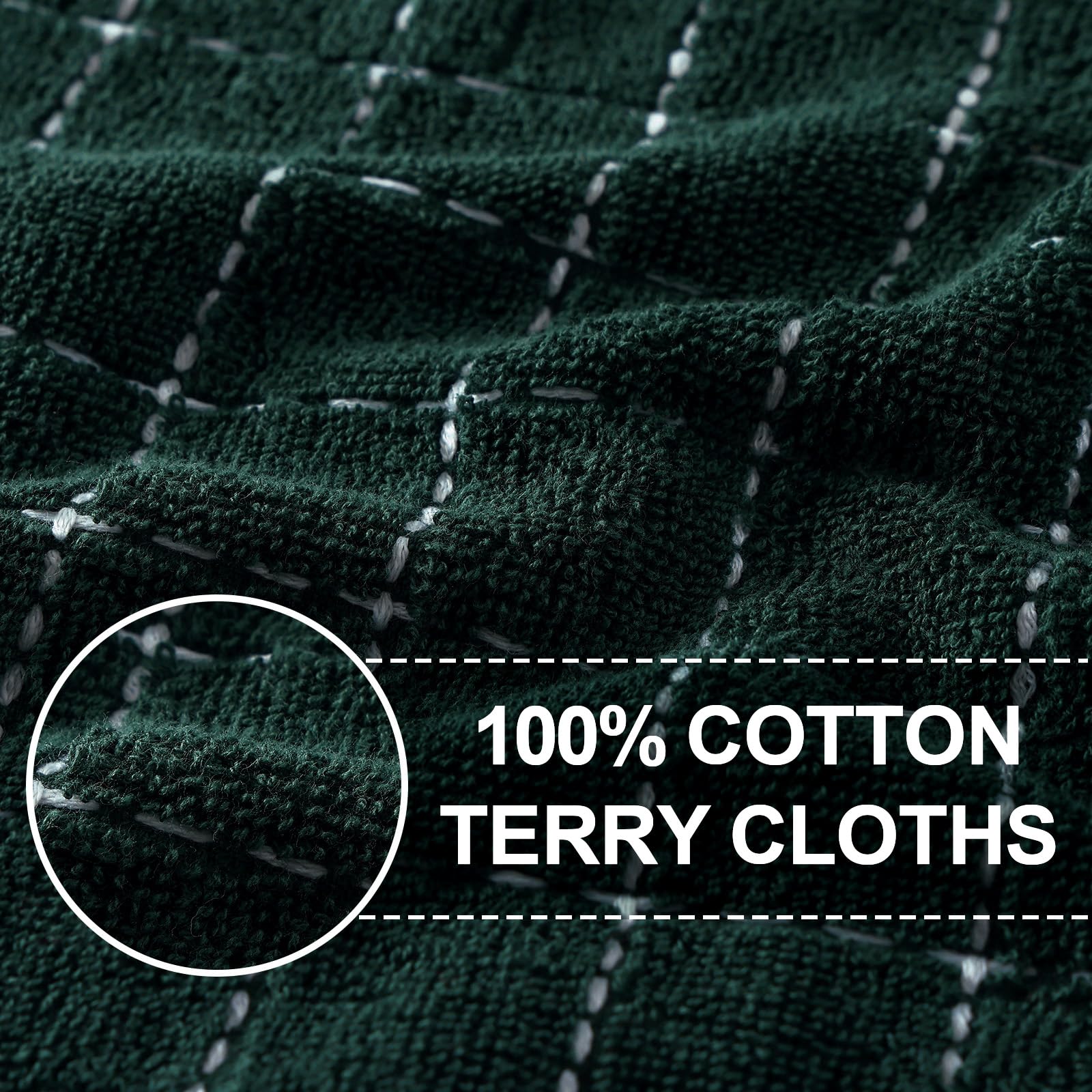 100% Cotton Terry Kitchen Towels (8 Count)