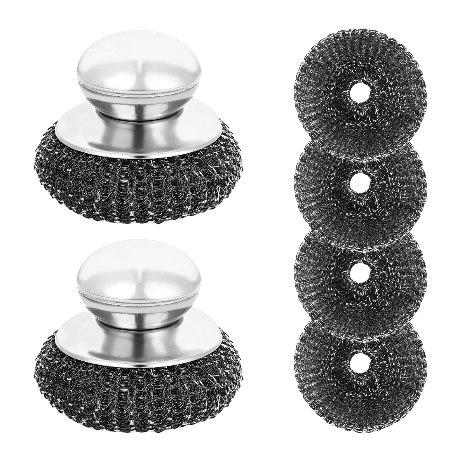 6Pcs Steel Wool Scrubber (6 Count)